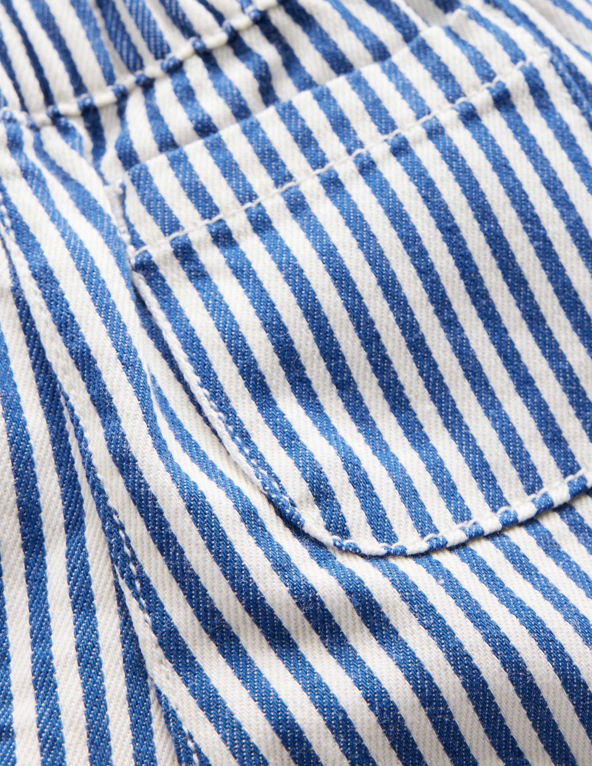 Cotton Pull-on Pants-Blue and Ivory Stripe - Image 3