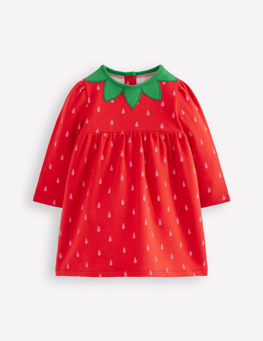 Novelty Sweatshirt Dress-Strawberry Tart Red
