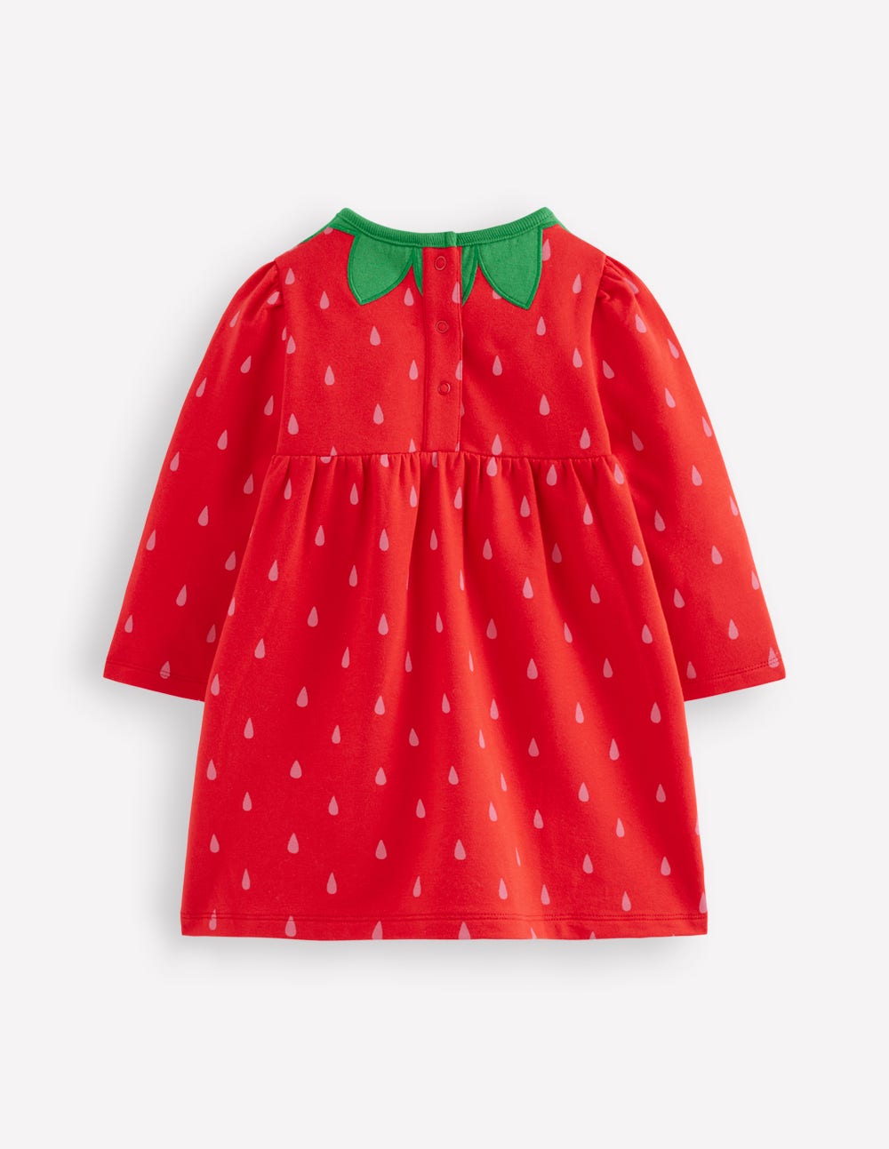 Novelty Sweatshirt Dress-Strawberry Tart Red-2