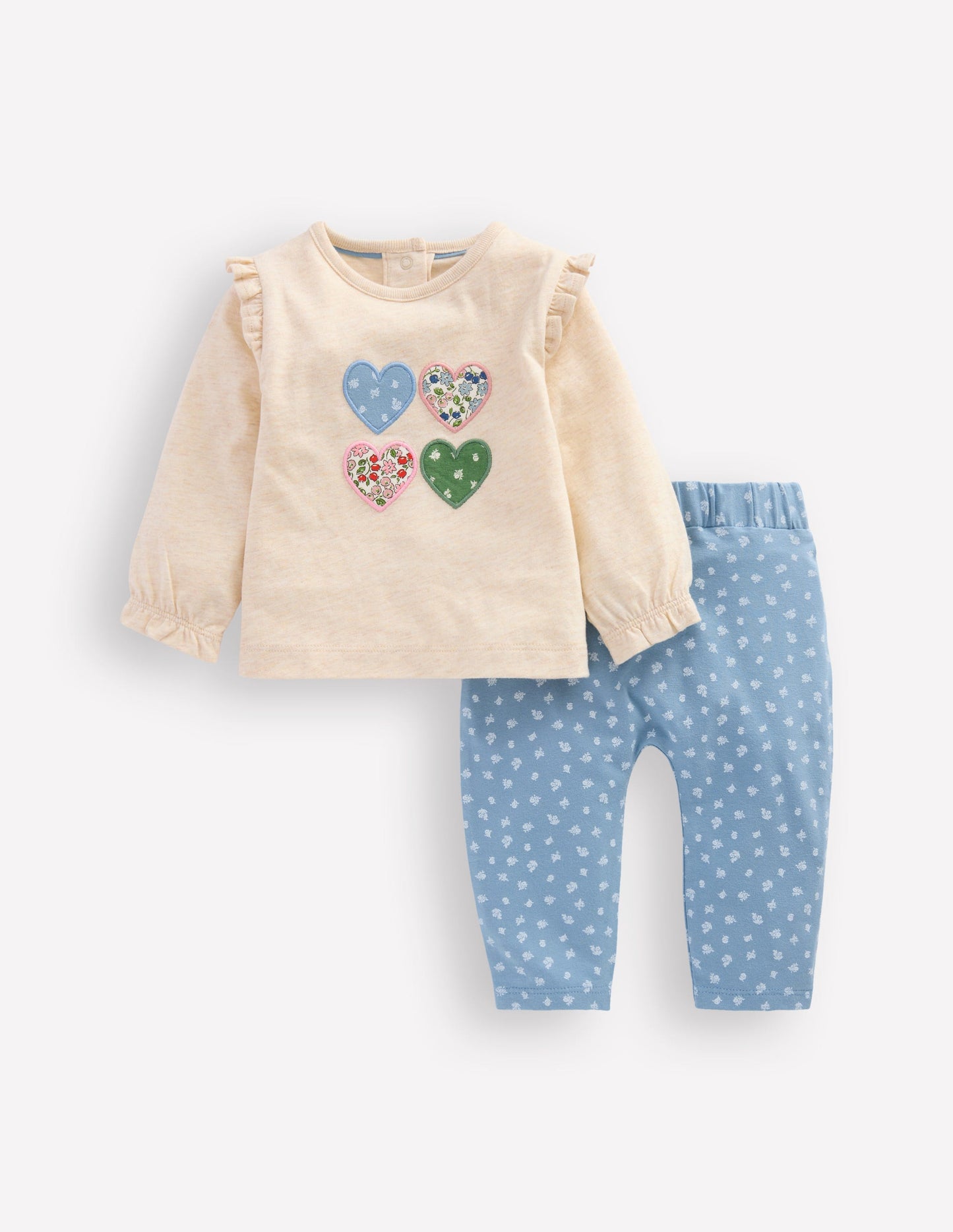 Girls Logo Play Set-Blue Floral Hearts