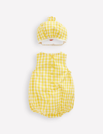 Novelty Easter Set-Pineapple Yellow Gingham Chick-2