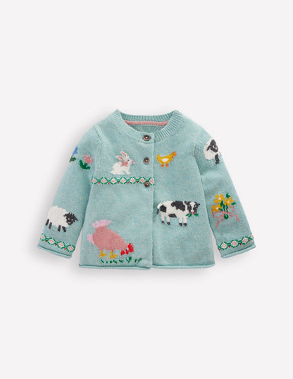 Fun Logo Cardigan-Georgian Blue Farm Yard-2