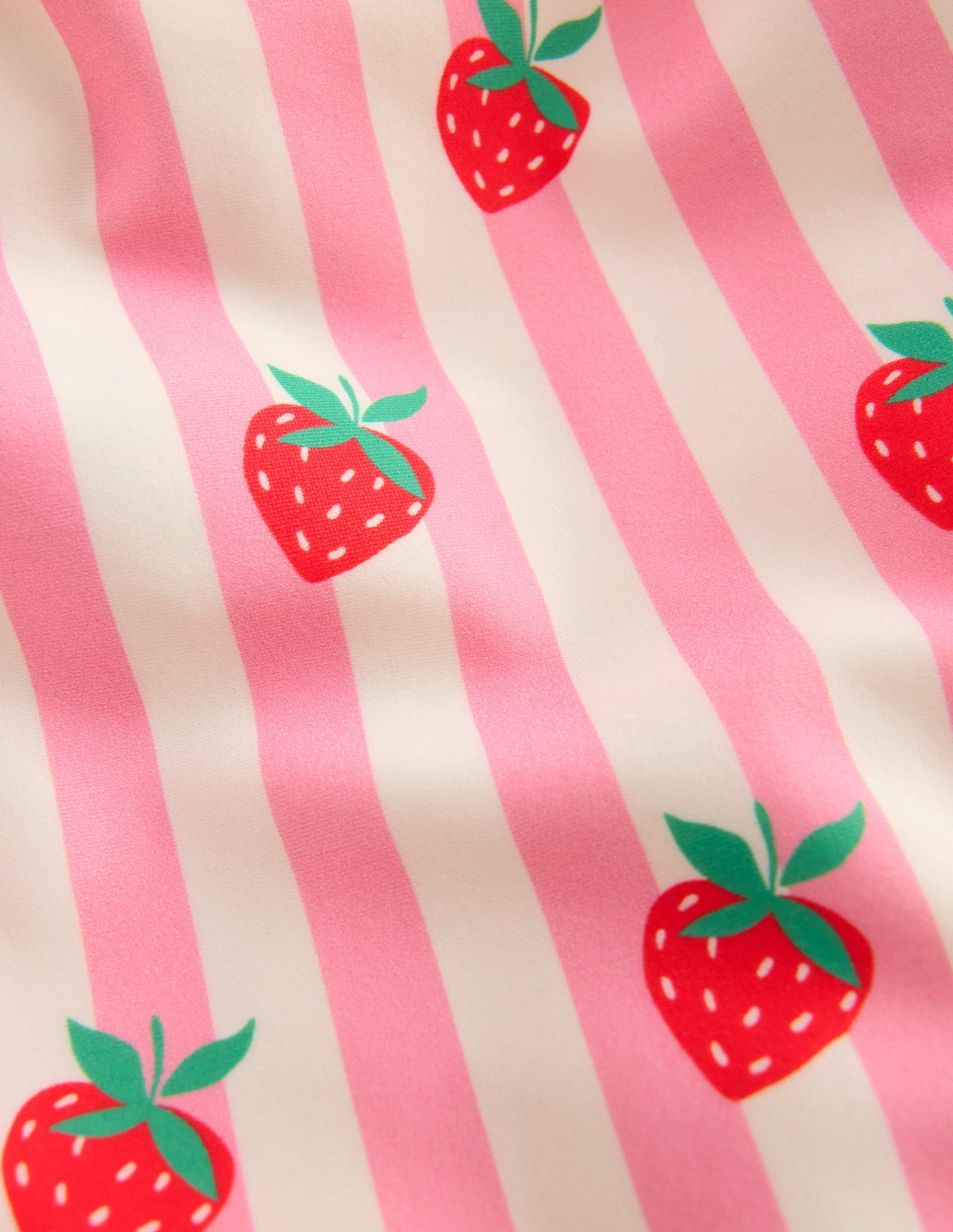 Girls Sun Safe Surfsuit-Pink Strawberry Stripe