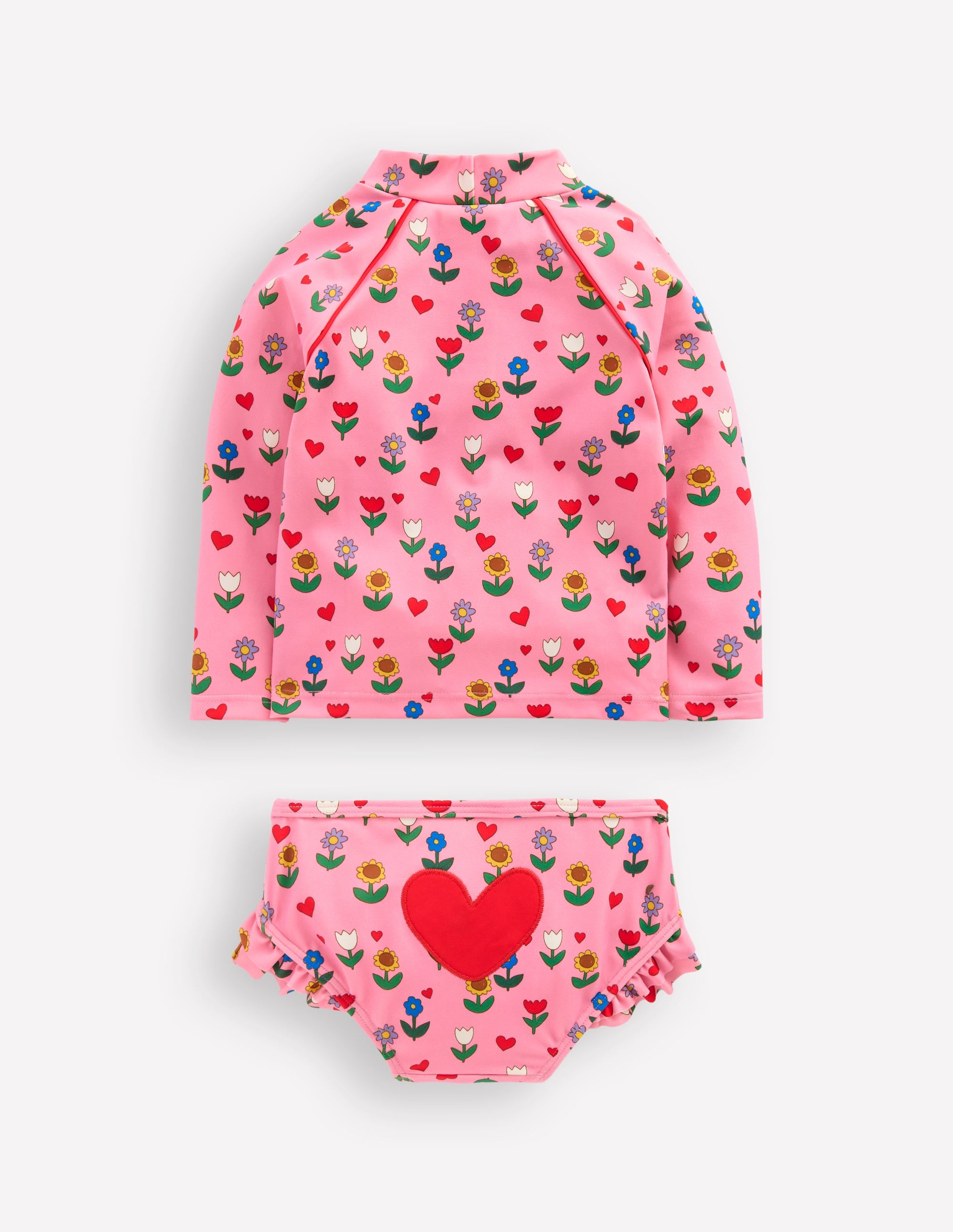 Logo Rash Vest Set-Pink Flower Garden - Image 2