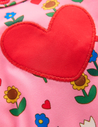 Logo Rash Vest Set-Pink Flower Garden-3