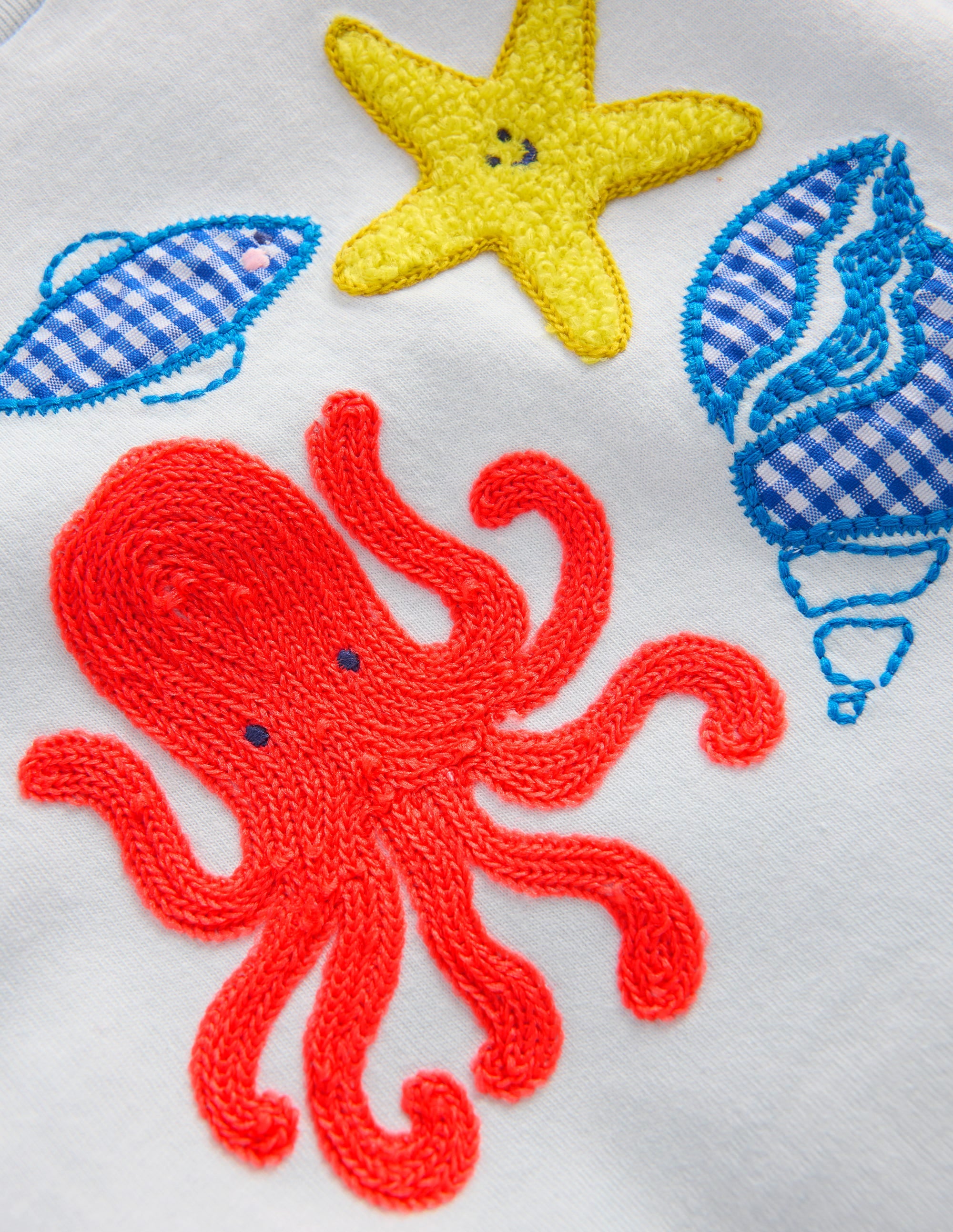 Short Sleeve Logo T-shirt-Light Blue Ocean Motifs - Image 3