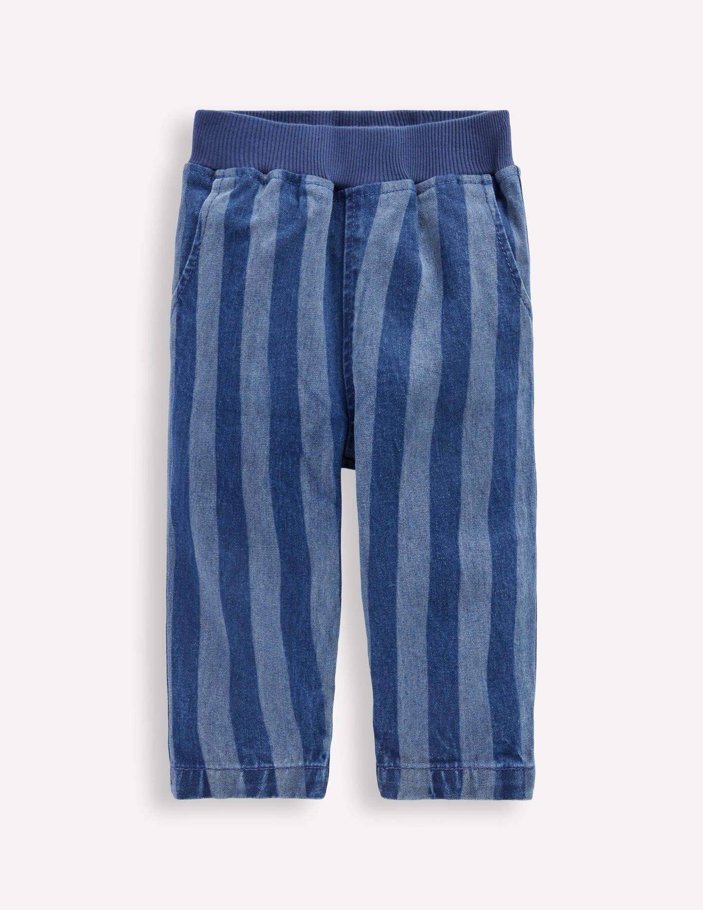 Denim Pull-on Pants-Denim Stripe