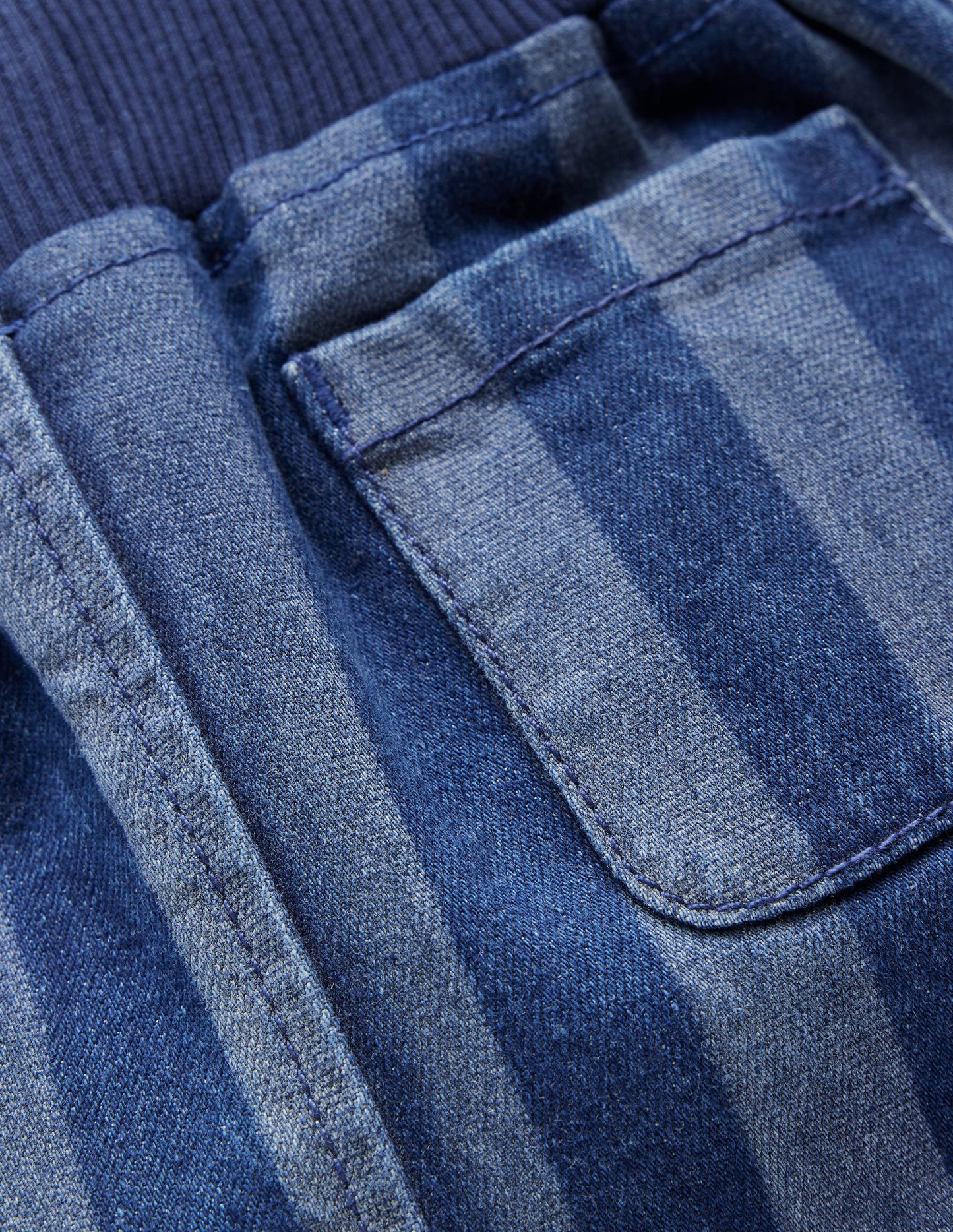 Denim Pull-on Pants-Denim Stripe