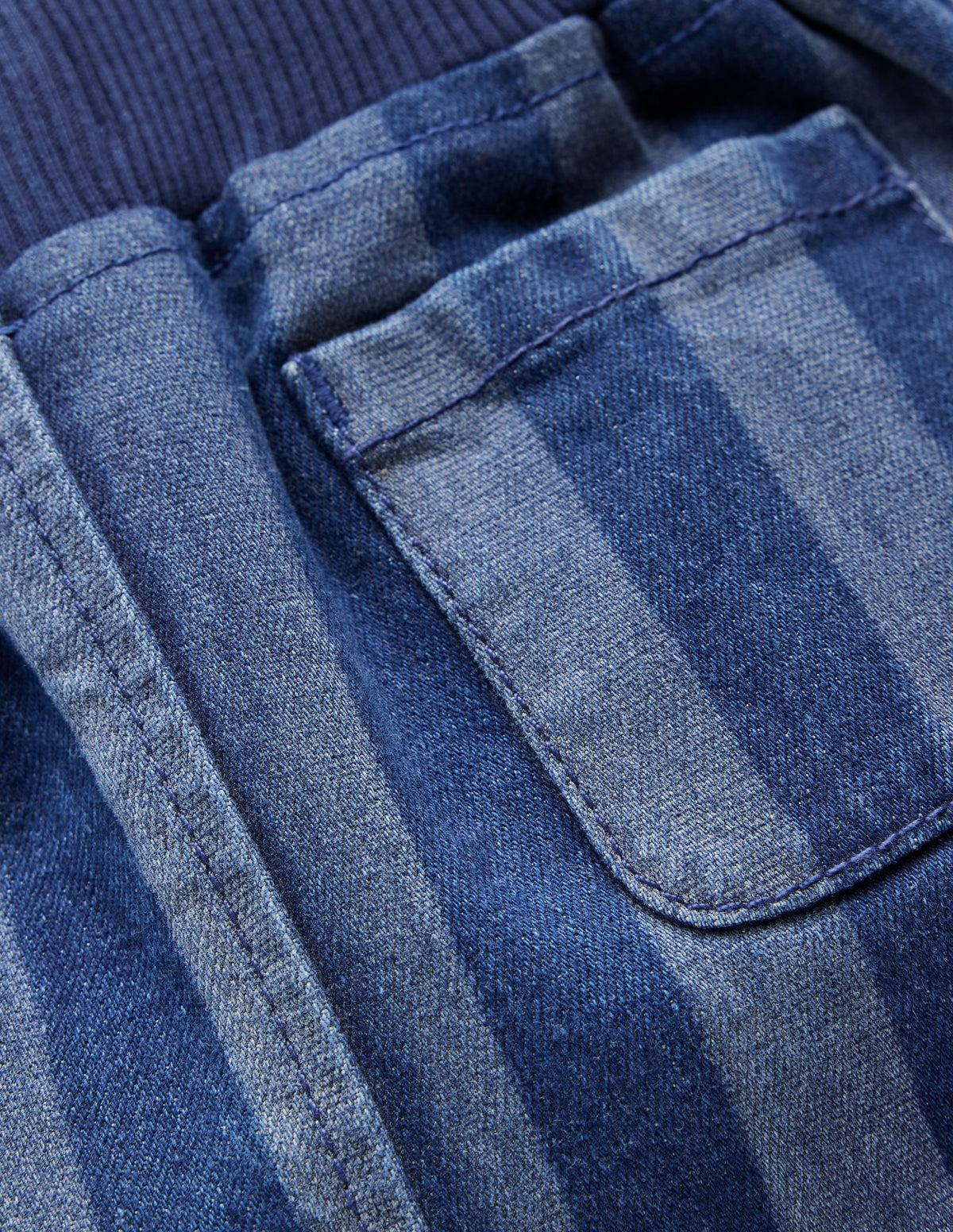 Denim Pull-on Pants-Denim Stripe - Image 3