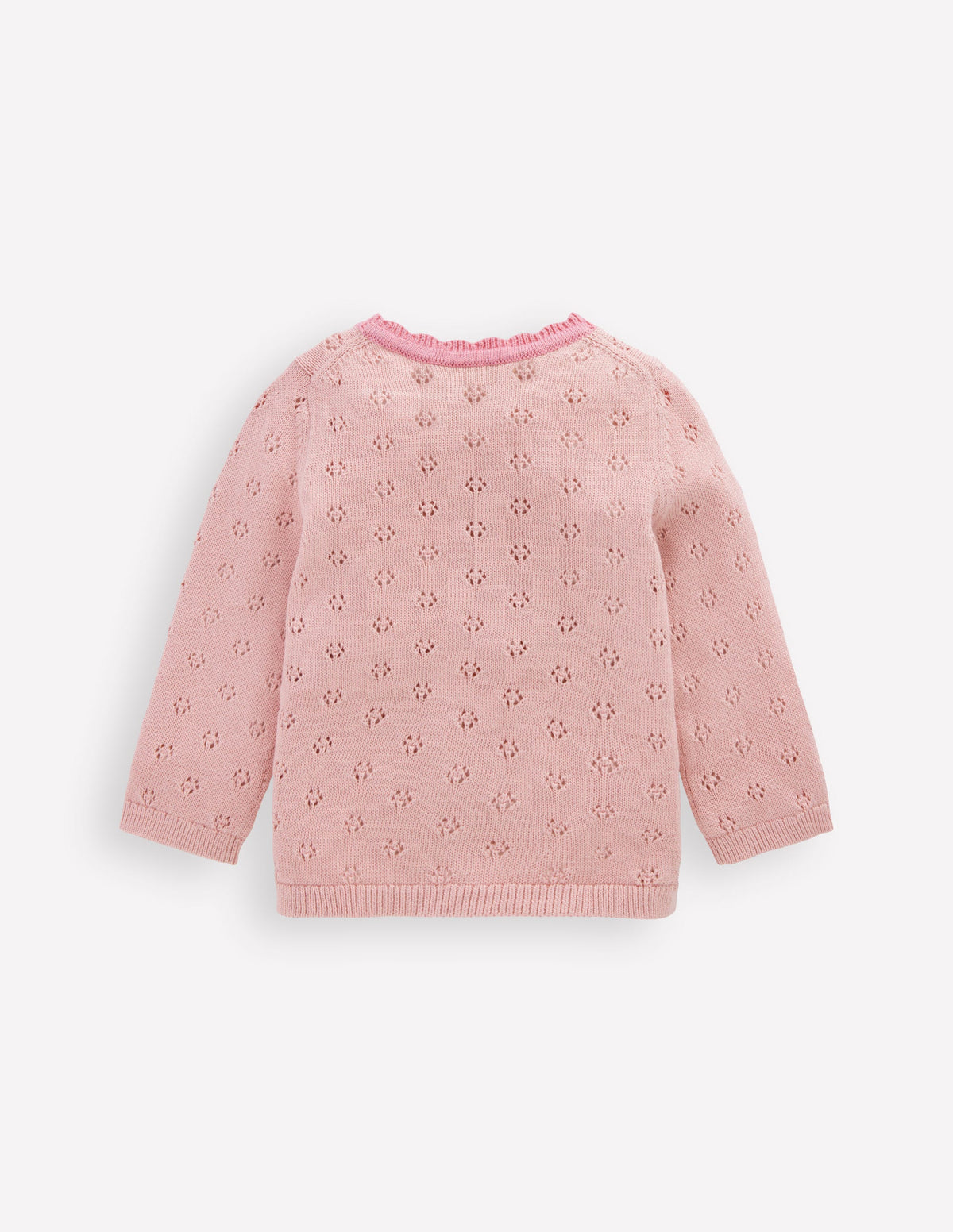 Scalloped Cardigan-Vintage Pink - Image 2