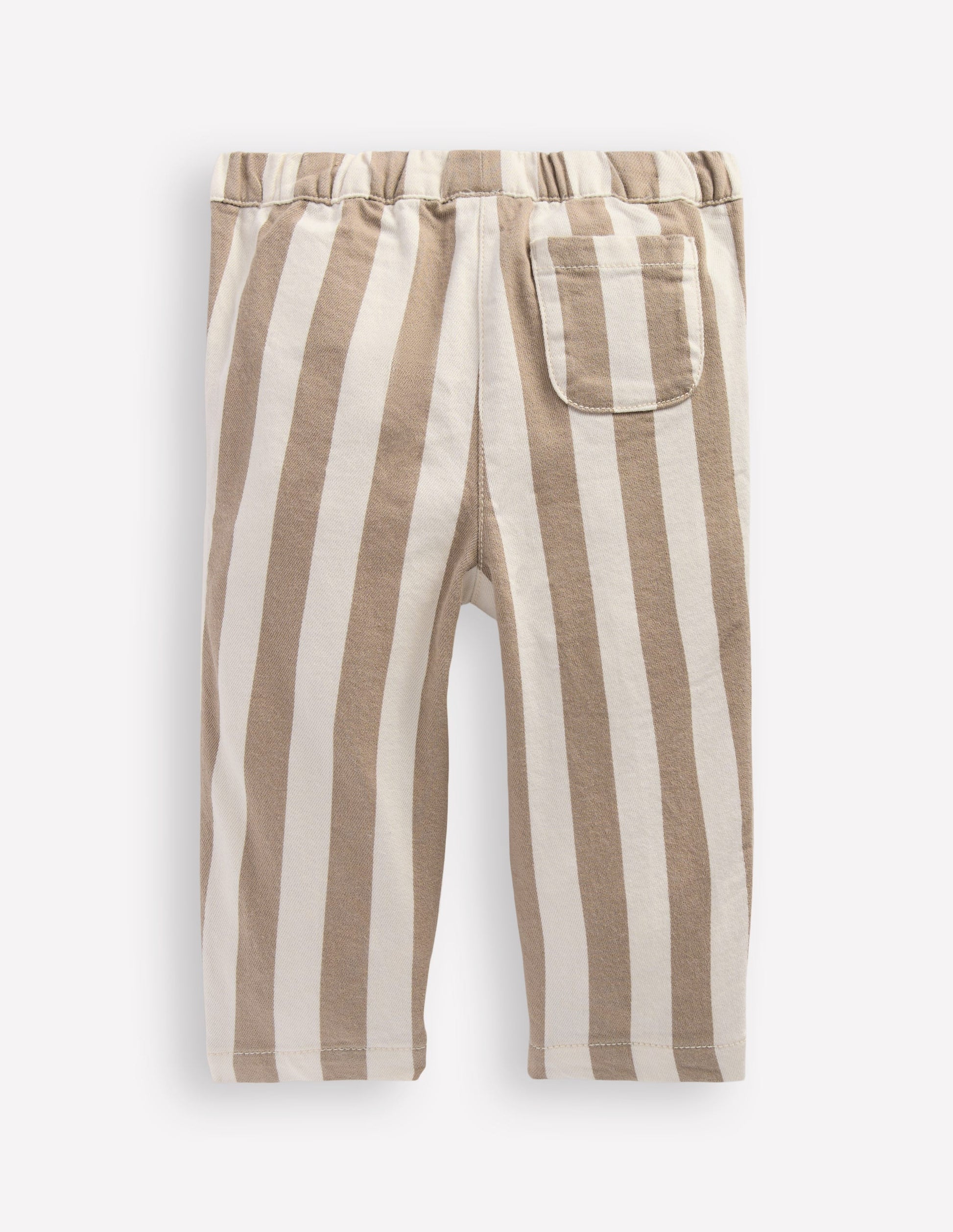Cotton Pull-on Pants-Neutral Stripe-2