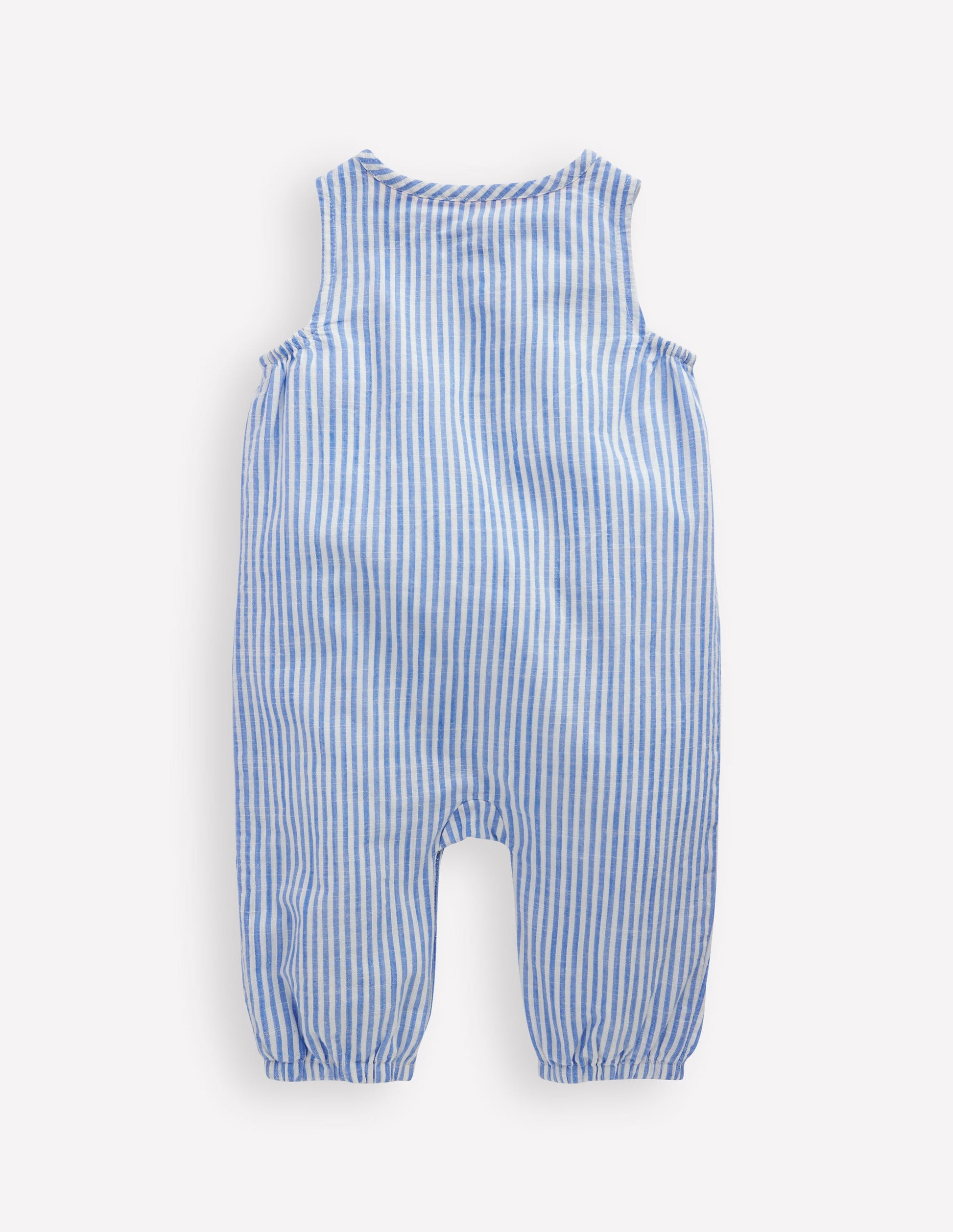 Update Button Blue Button Down Romper - Glacier Blue Ocean Embroidery | Boden USA