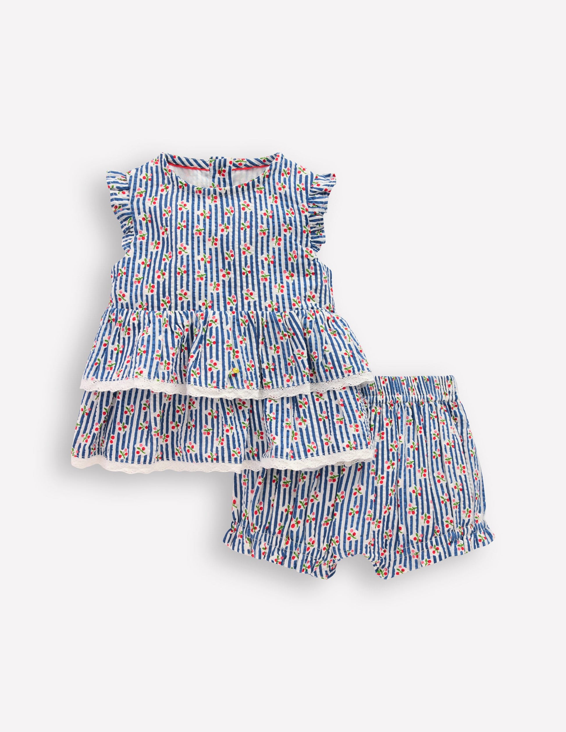 Tiered Ruffle Play Set-Bluejay Cherry Stripe-1