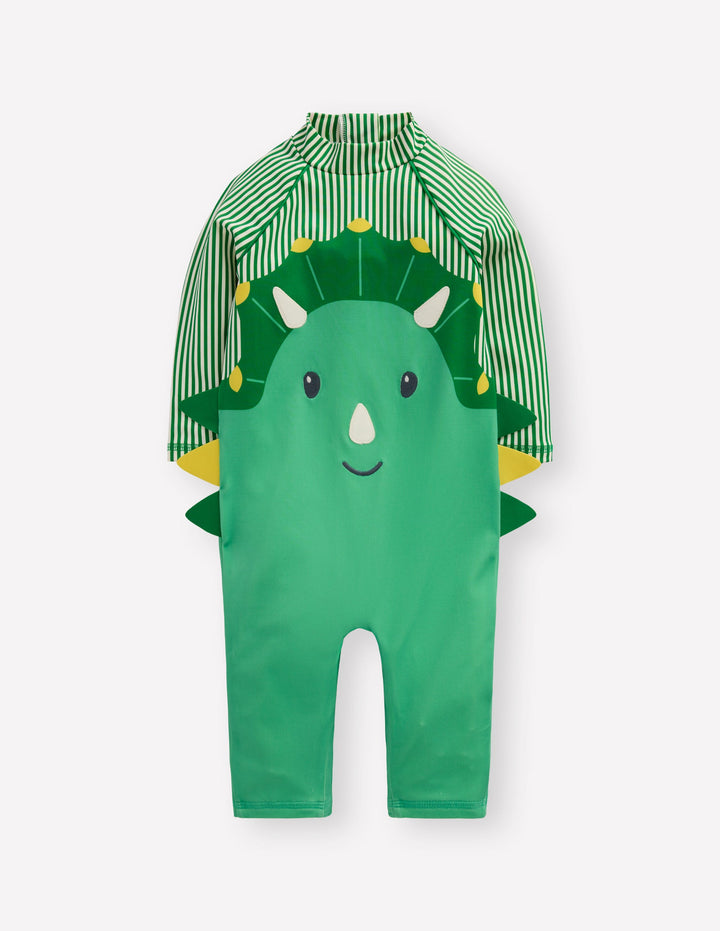 Logo Sun Safe Surfsuit-Aloe Green Dino