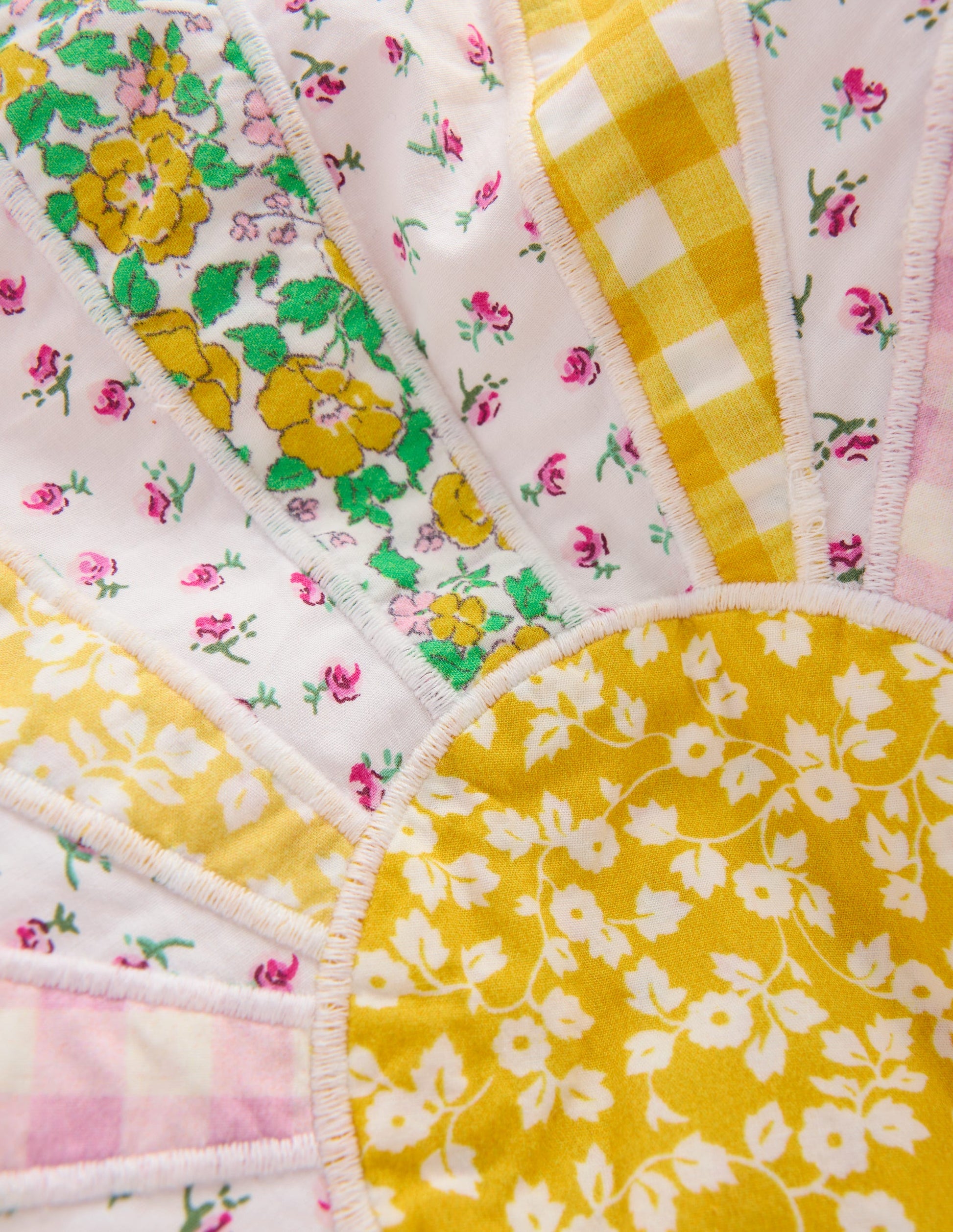Appliqué Quilted Jacket-Patchwork Ditsy Sun-3