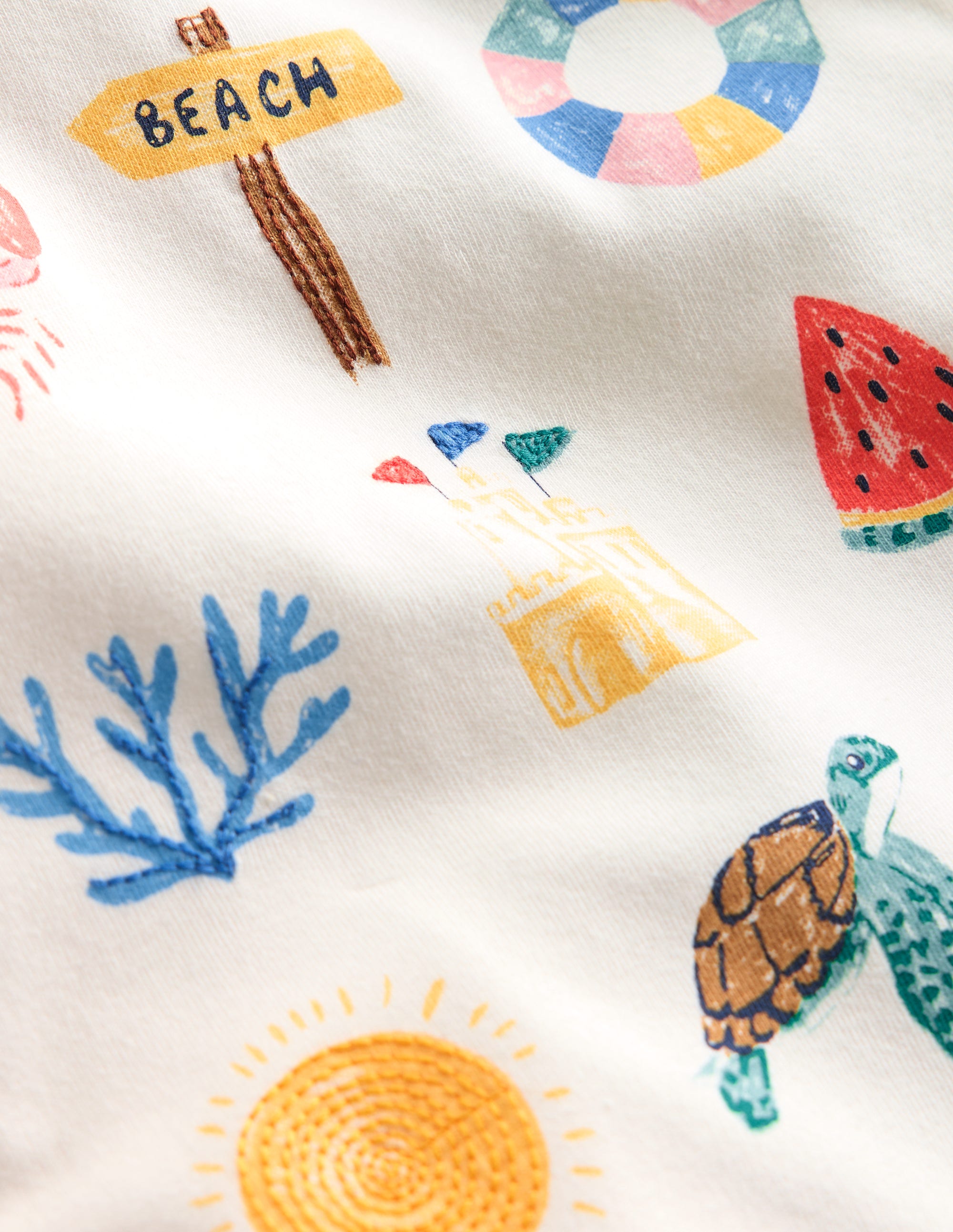 Short Sleeve Logo T-shirt-Ivory Summer Logo - Image 2