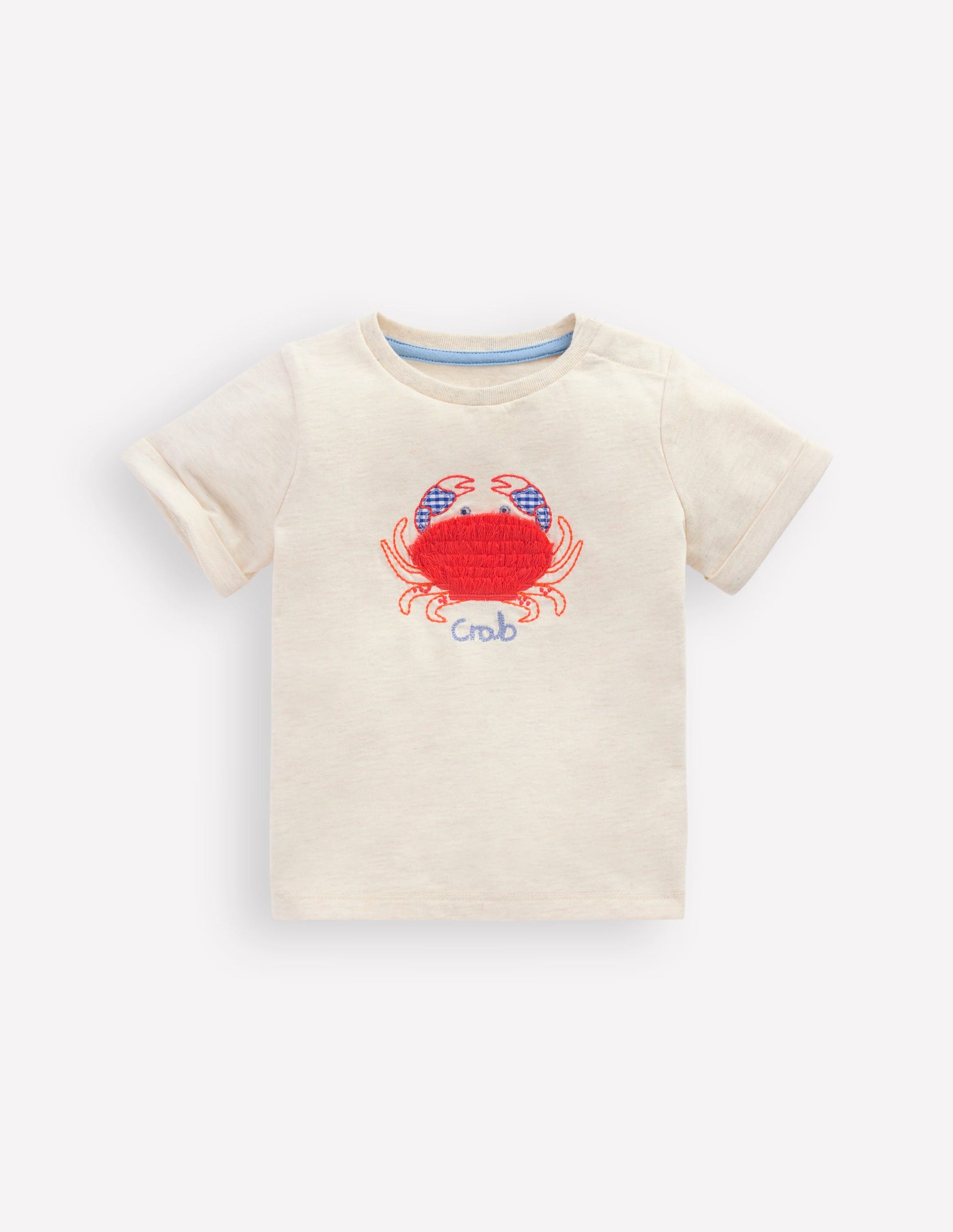 Short Sleeve Logo T-shirt-Ecru Crab-1