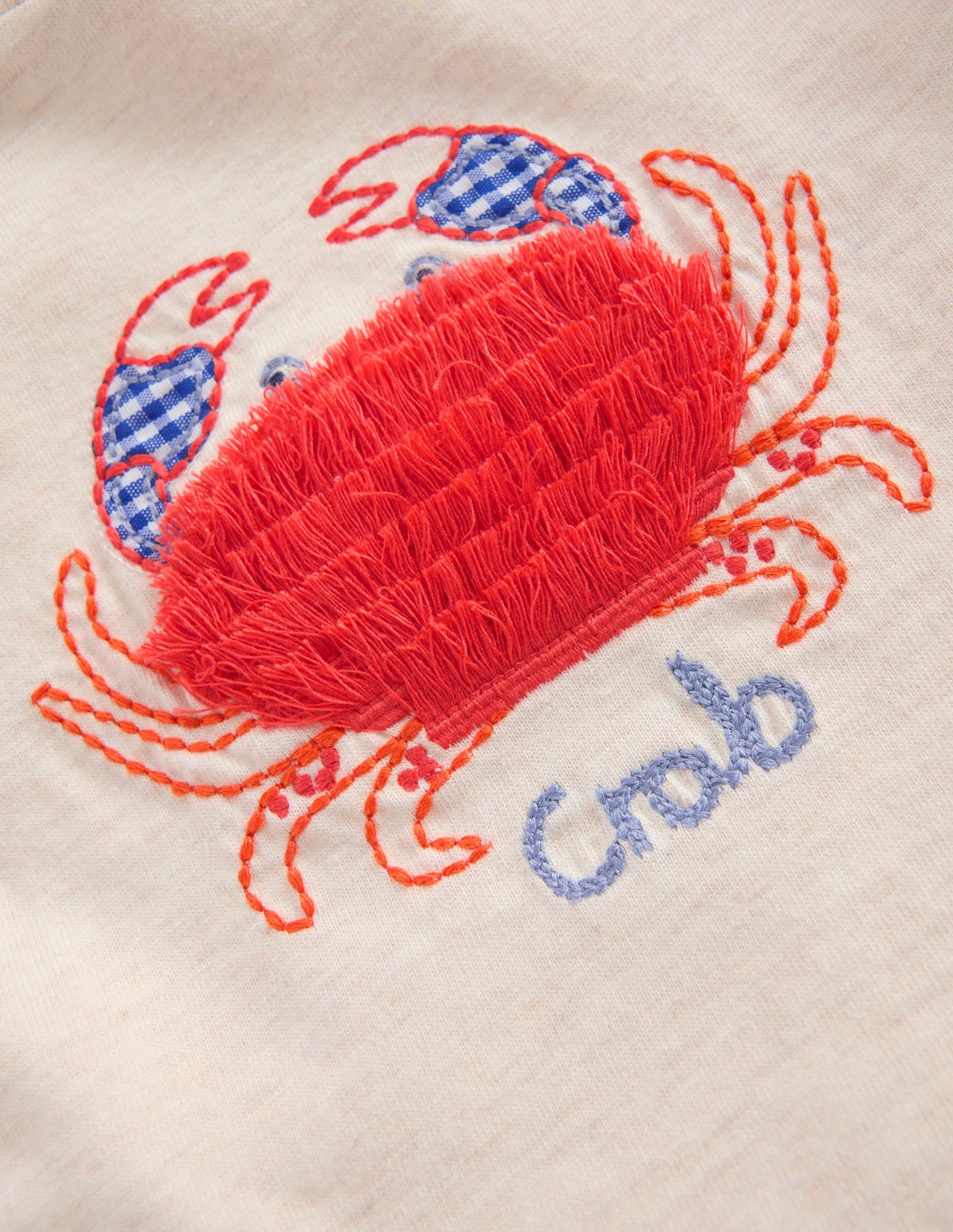 Short Sleeve Logo T-shirt-Ecru Crab - Image 3