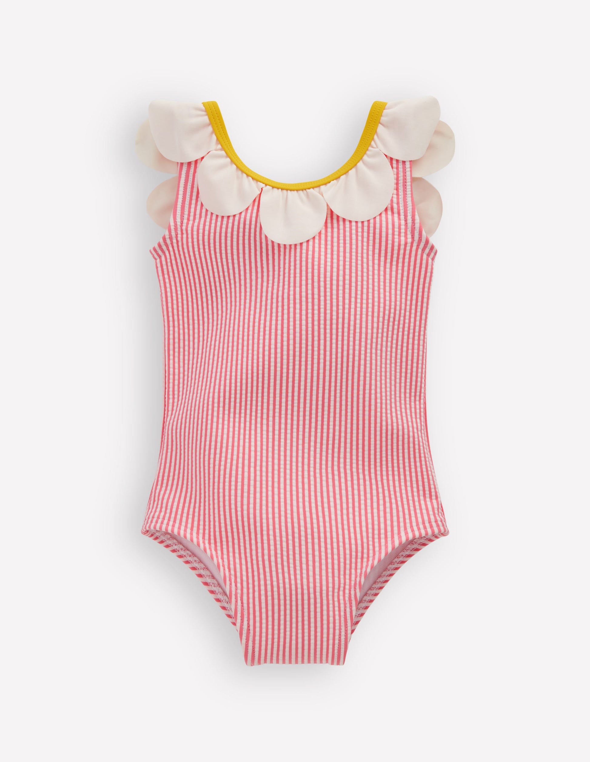 Novelty Swimsuit-Salmon Pink Flower-1