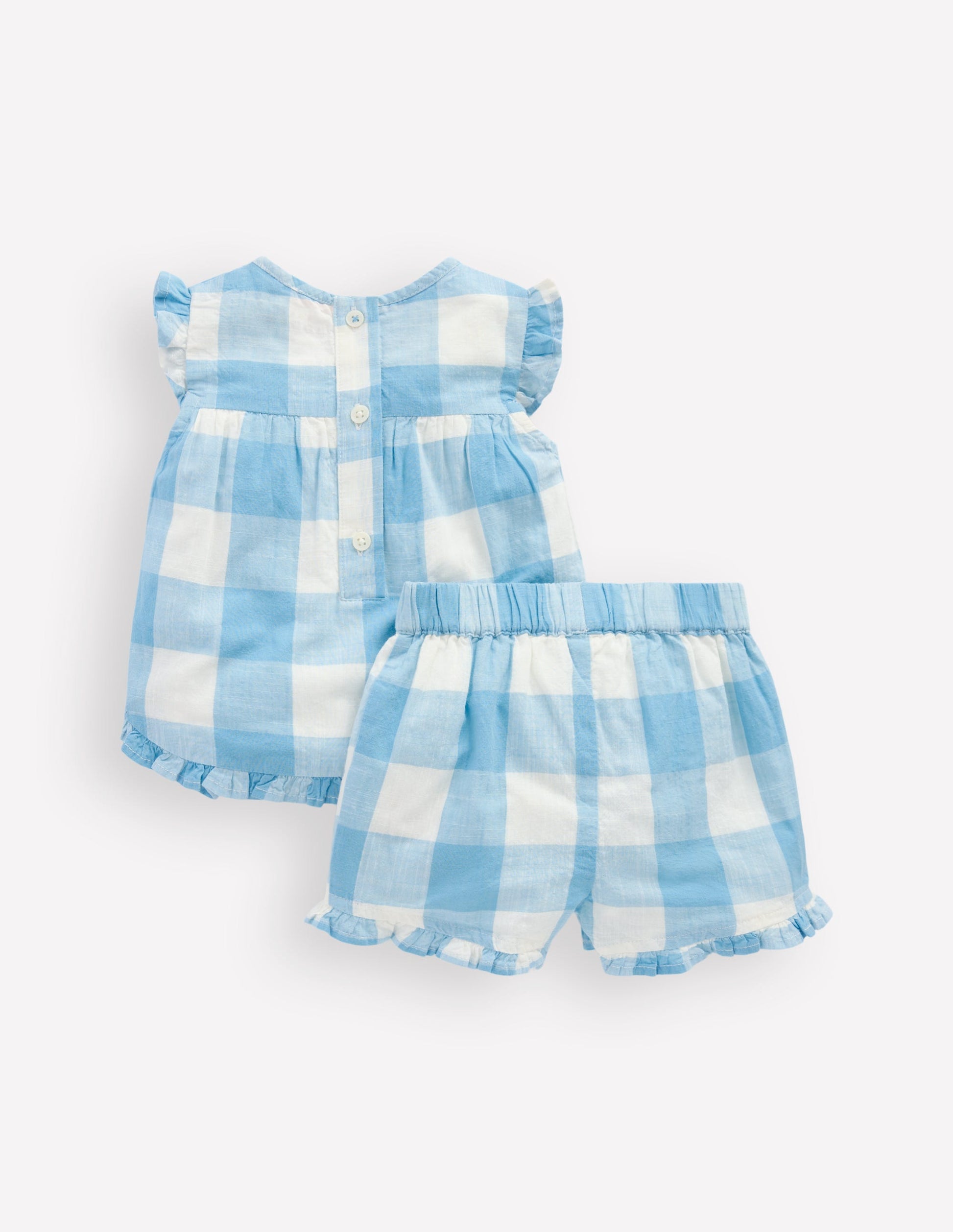 Pretty Trim Woven Play Set-Blue Gingham Embroidery-2