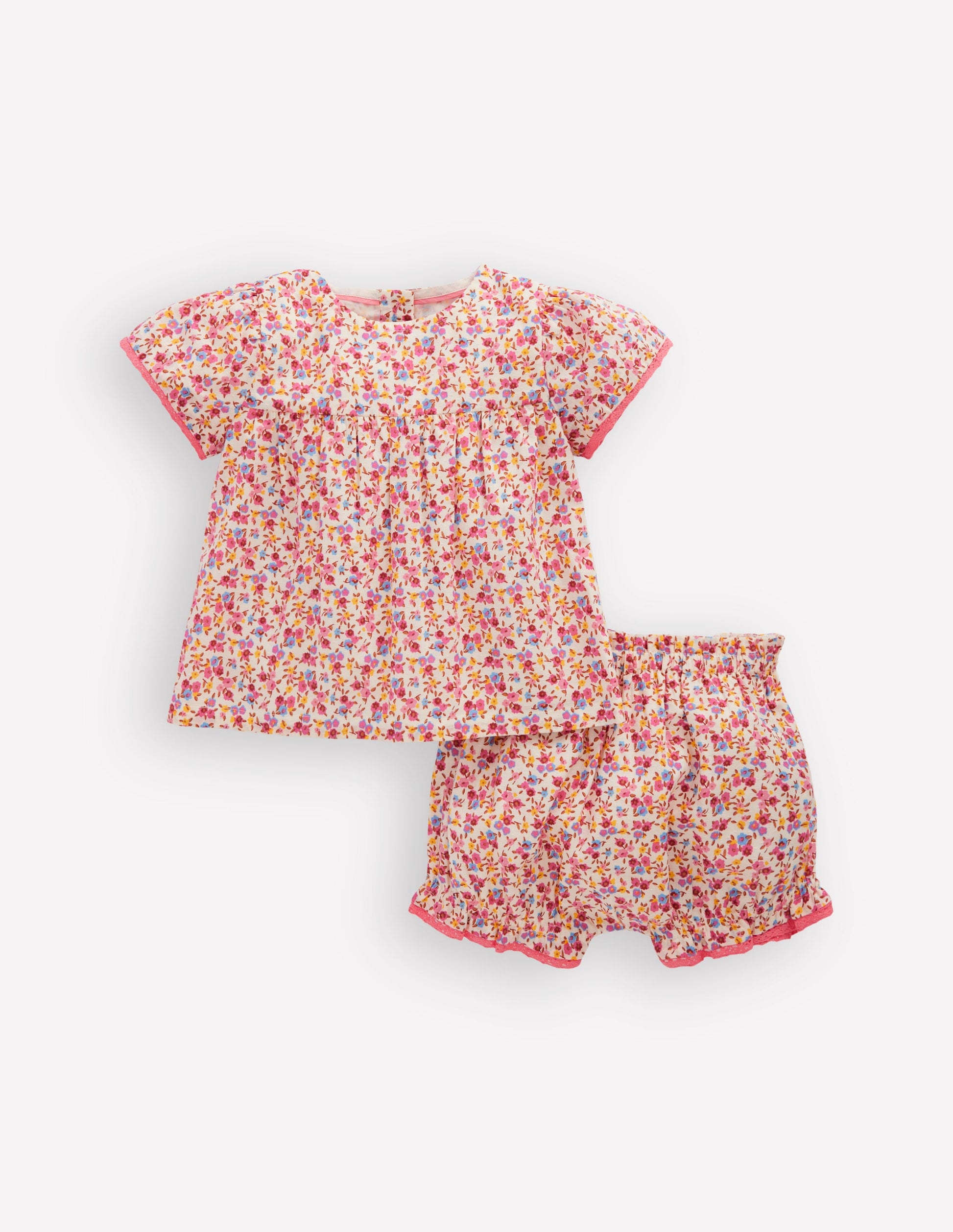 Woven Bloomers Play Set-Pink Ditsy Floral-1