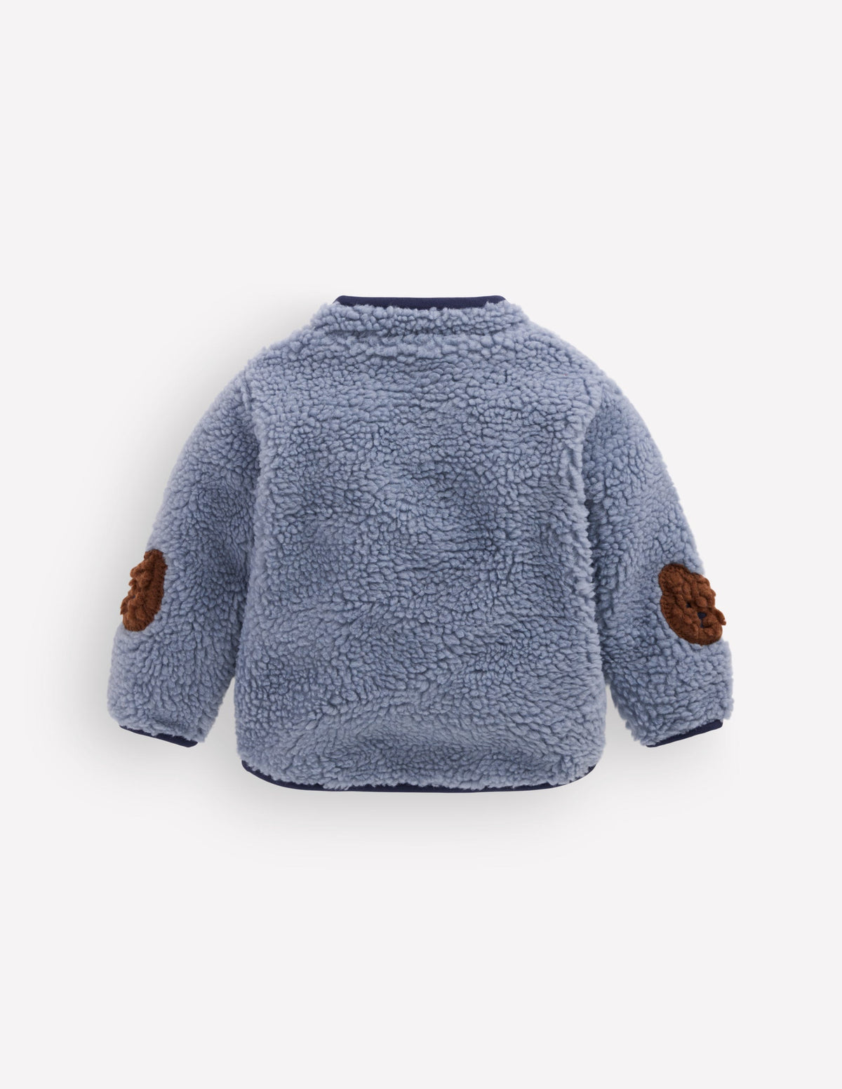Cosy Borg Jacket-Blue Bear Applique - Image 3