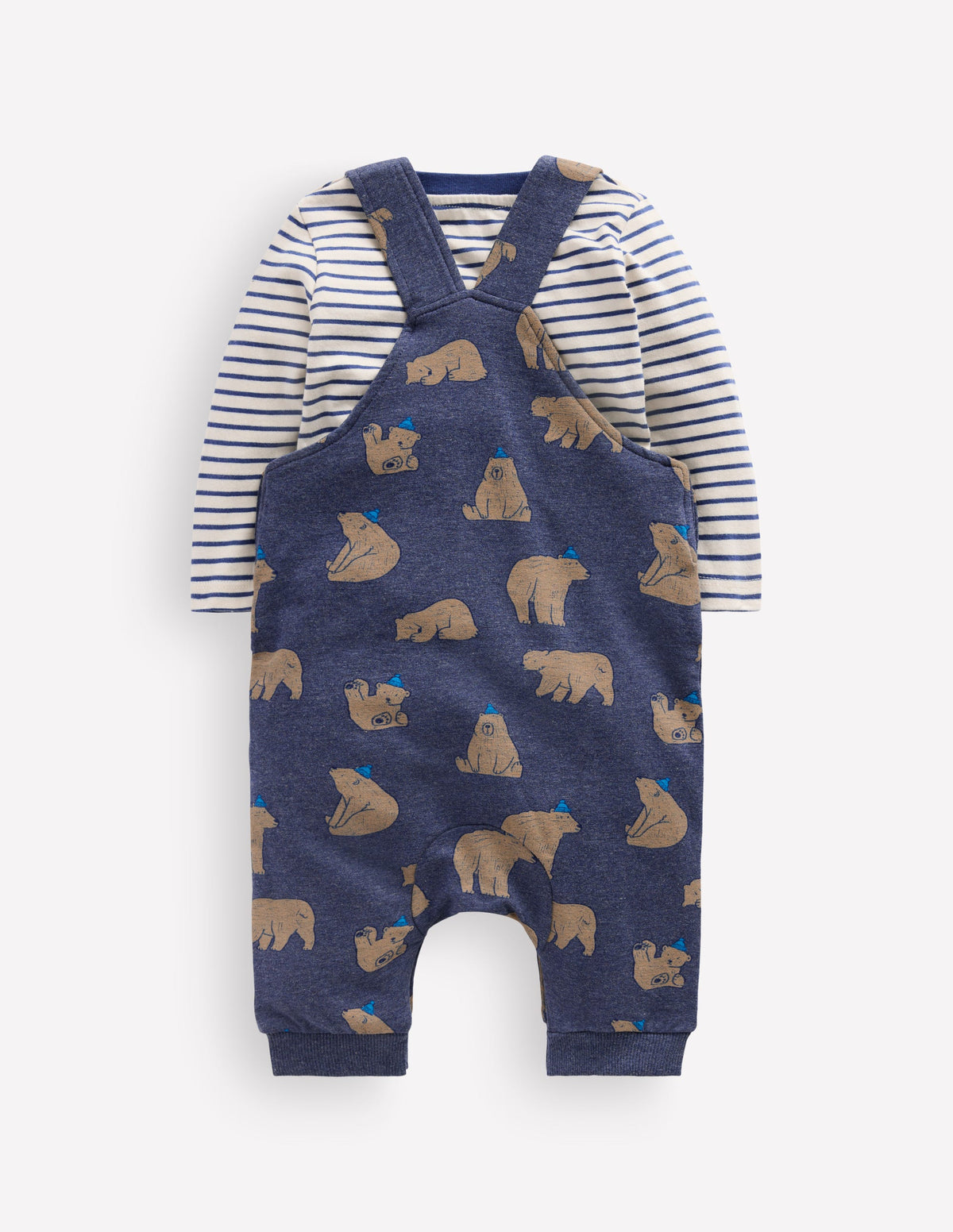 Jersey Overalls Set-Navy Blue Baby Bears-3
