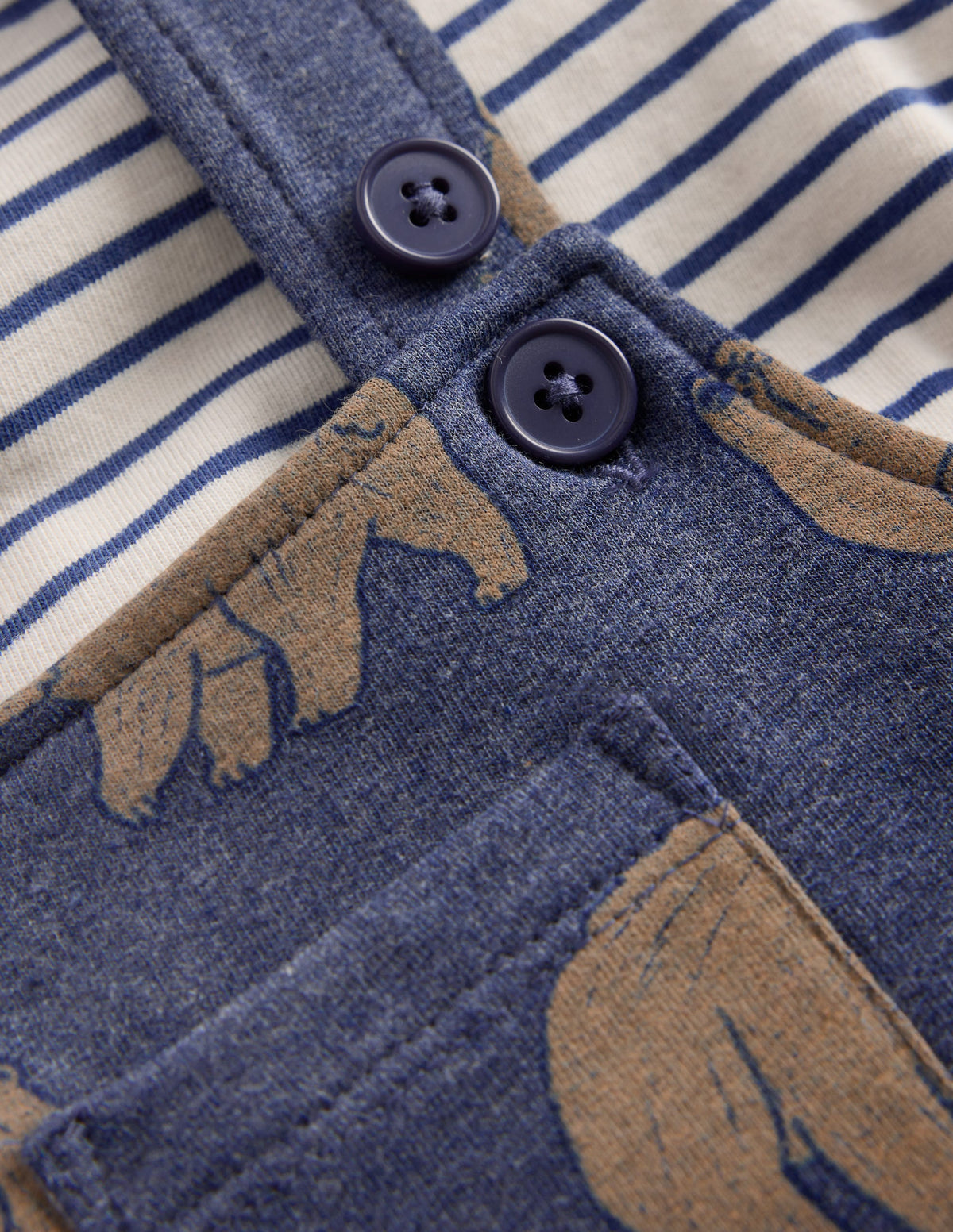 Jersey Overalls Set-Navy Blue Baby Bears-2