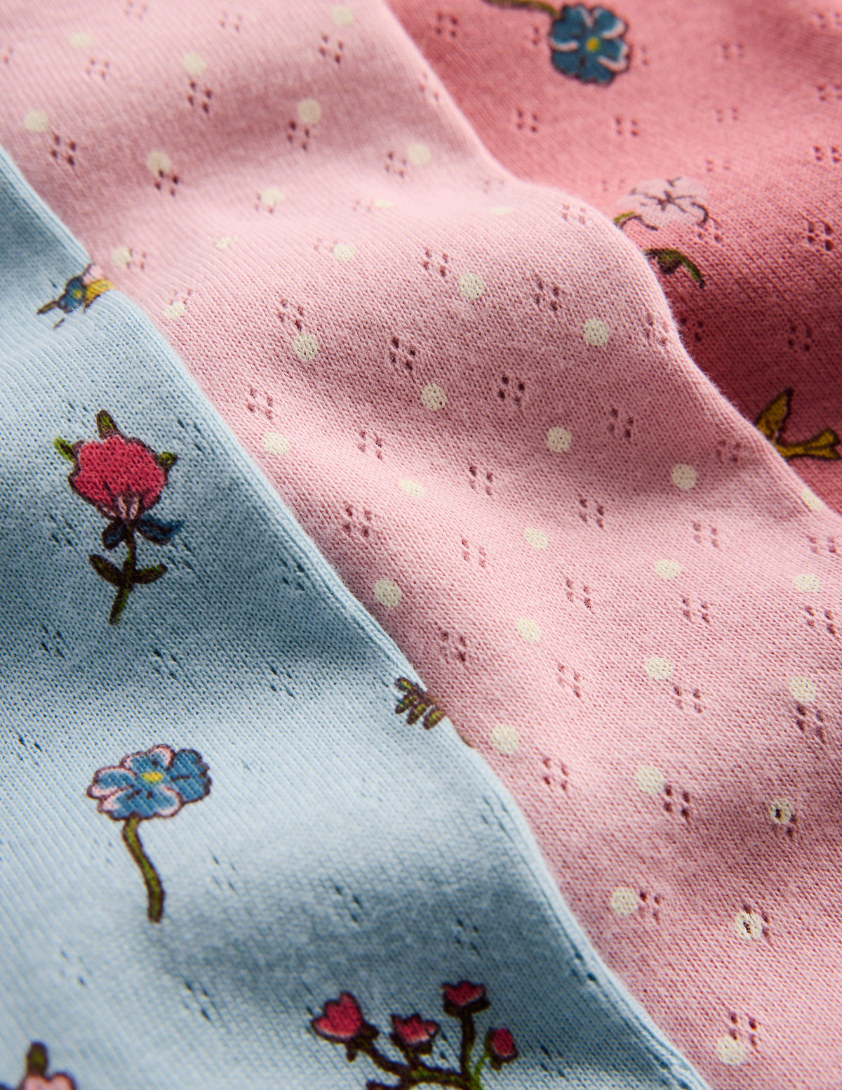 3-pack Pointelle Leggings-Pink Spaced Floral - Image 2
