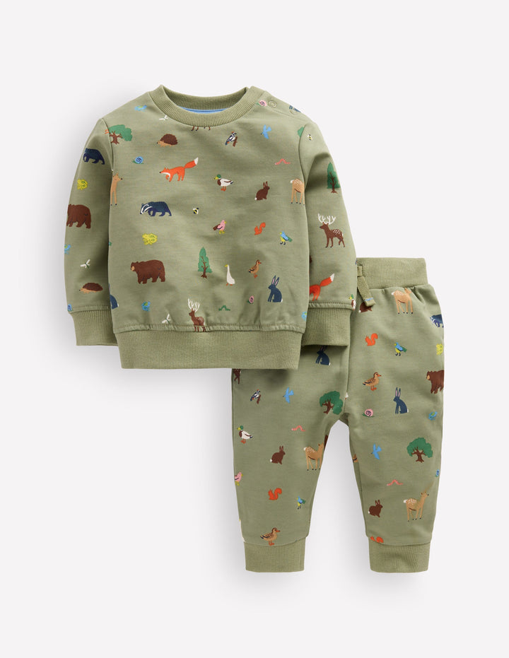 Sweatshirt Play Set-Green Woodland Animals
