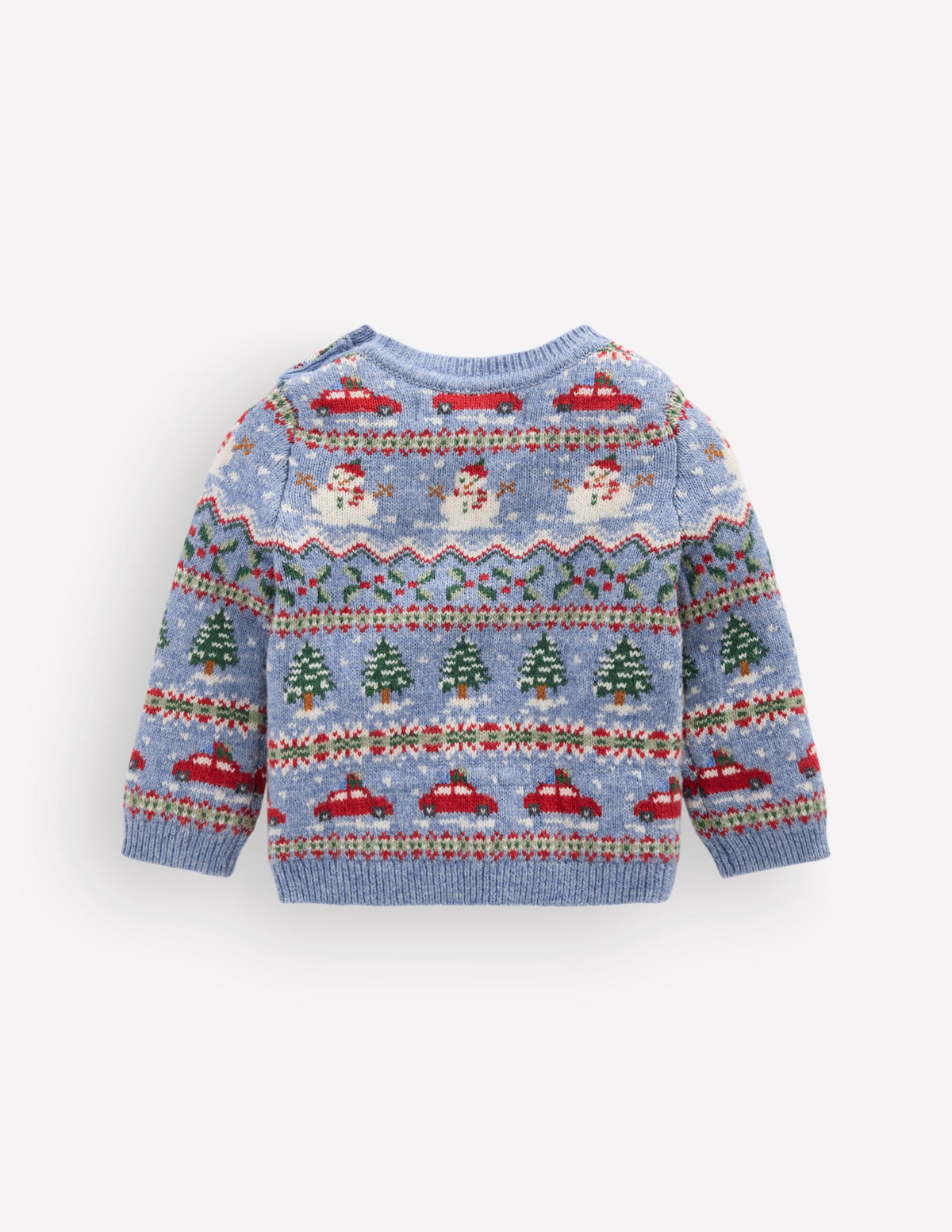 Fair isle Sweater-Glacier Blue Festive Fair Isle - Image 3