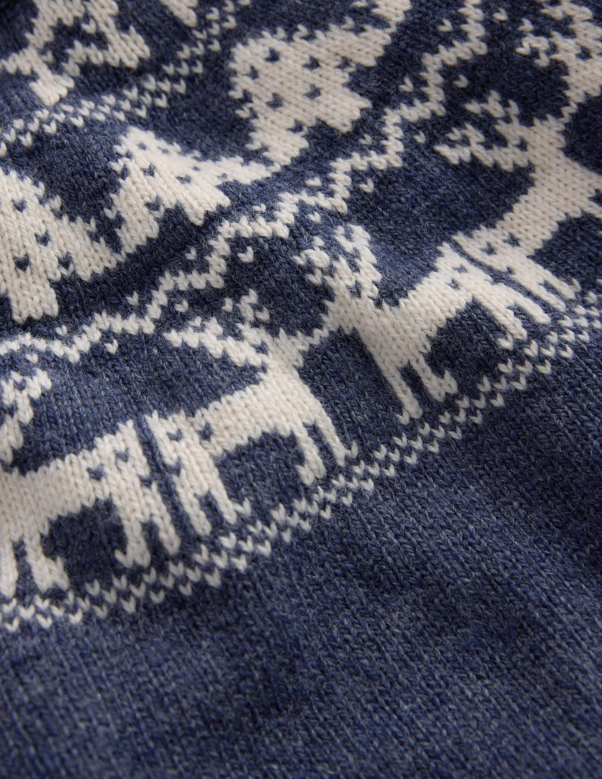 Fair isle Sweater-College Navy Marl Festive-3