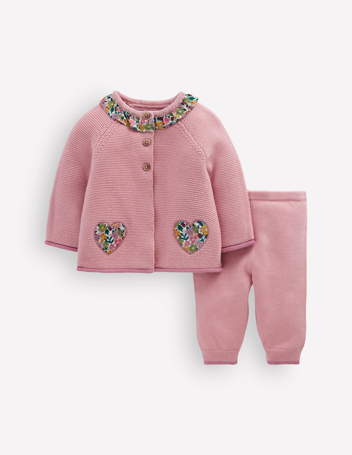 Pretty Knitted Play Set-Vintage Pink Marl-1