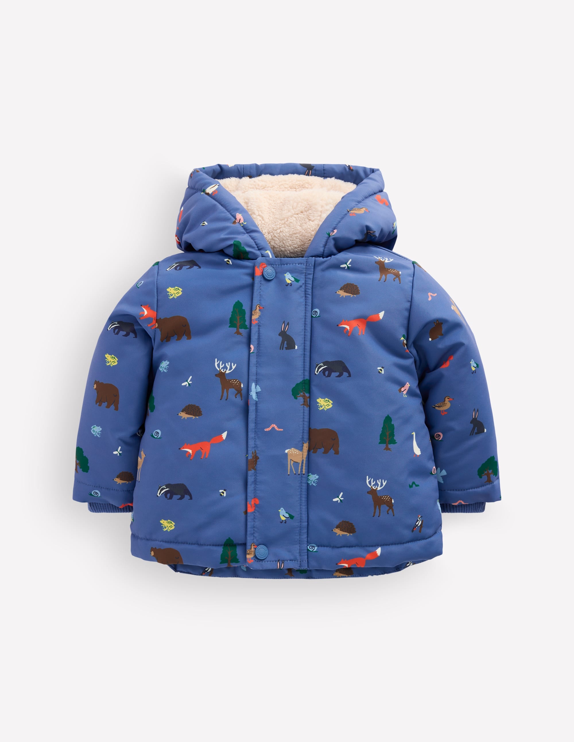 3-in-1 Shower Resistant Coat-Bluejay Woodland Animals - Image 1