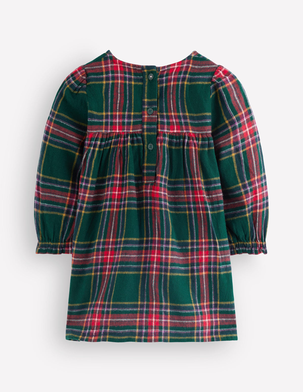 Smocked Occasion Dress-Green Family Check-6
