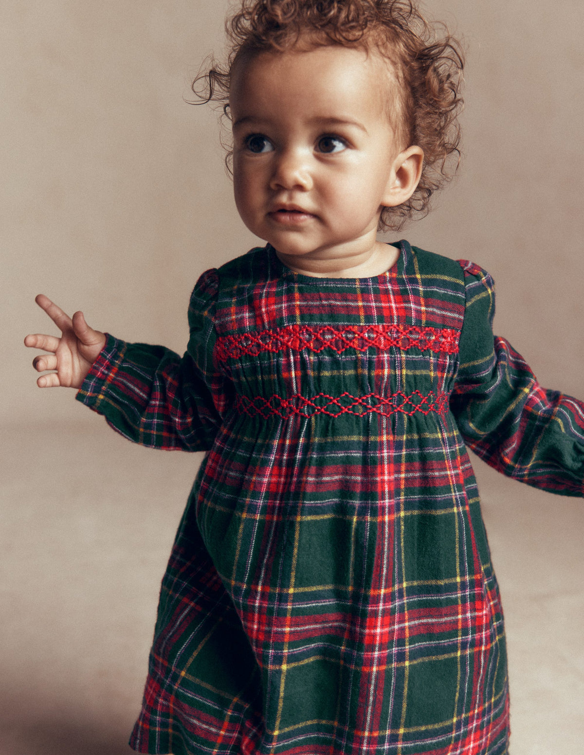green gingham toddler dress Boden Baby Smocked Occasion in Flat Boot Laces