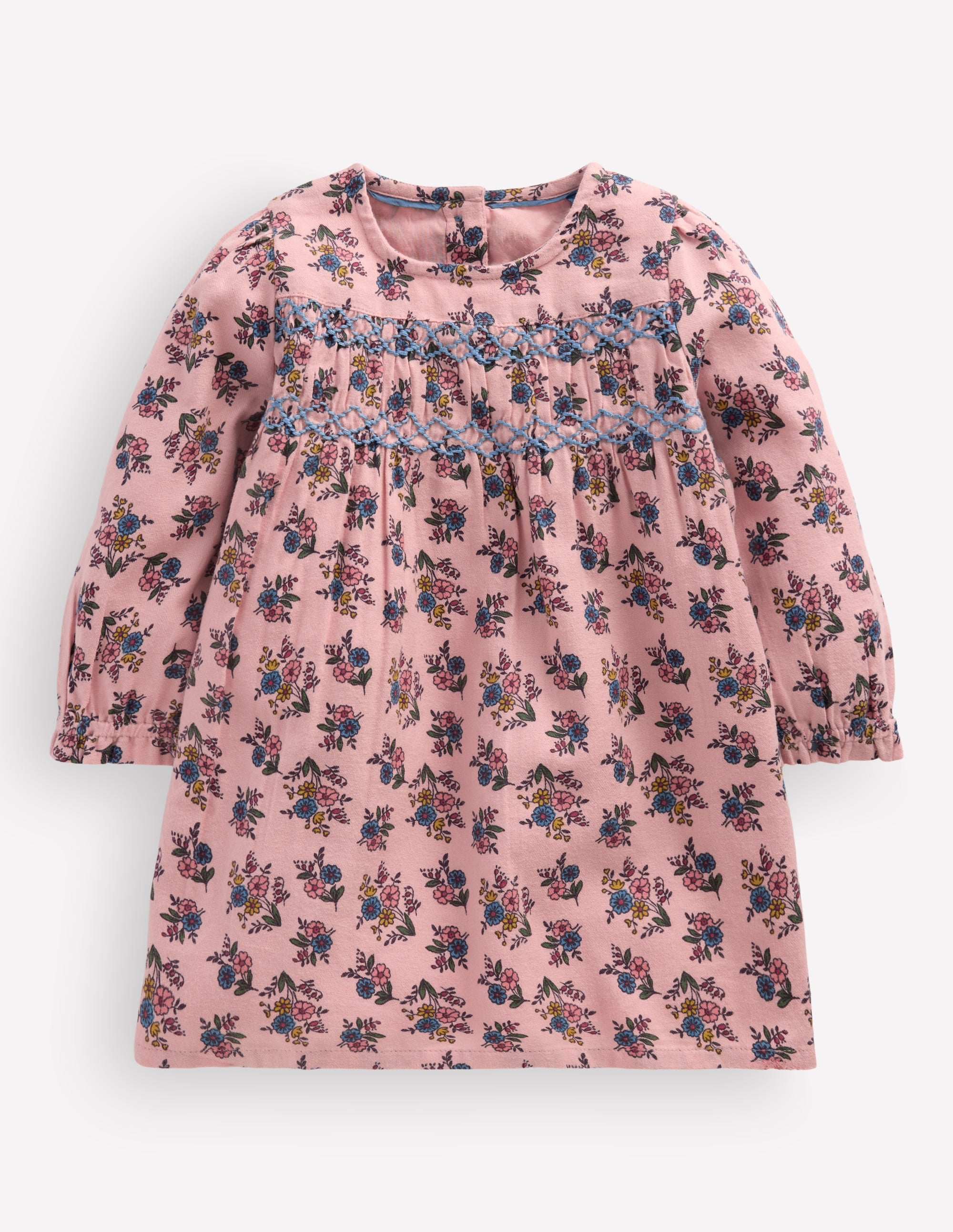 Smocked Occasion Dress-Pink Sprouting Garden - Image 2
