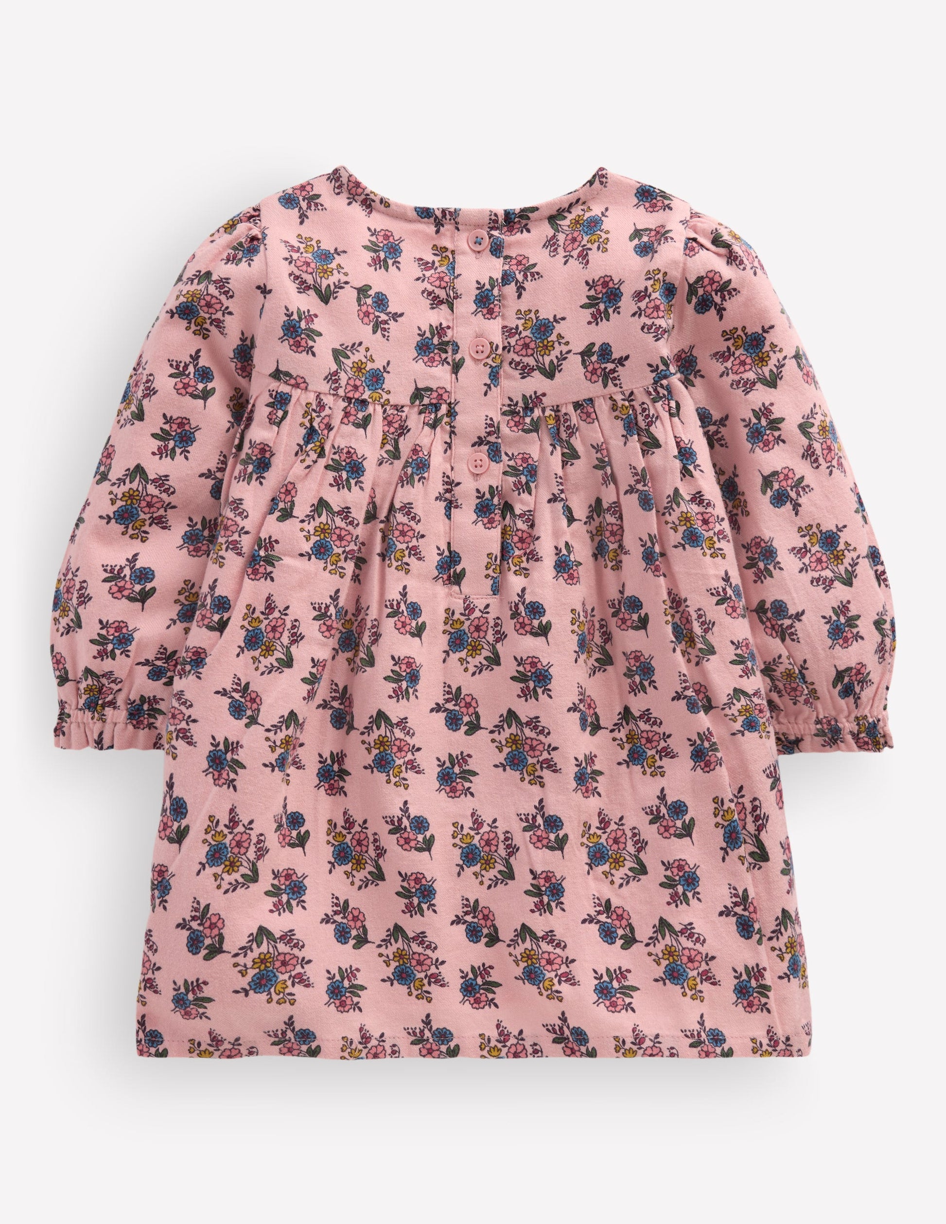 Smocked Occasion Dress-Pink Sprouting Garden-3