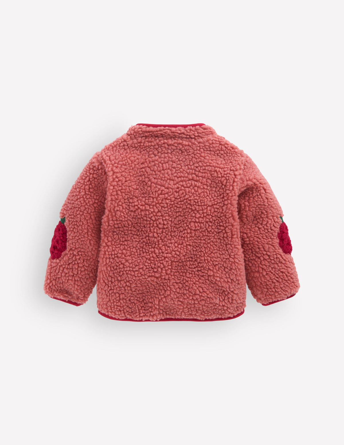 Cosy Borg Jacket-Rose Blackberry Applique-3