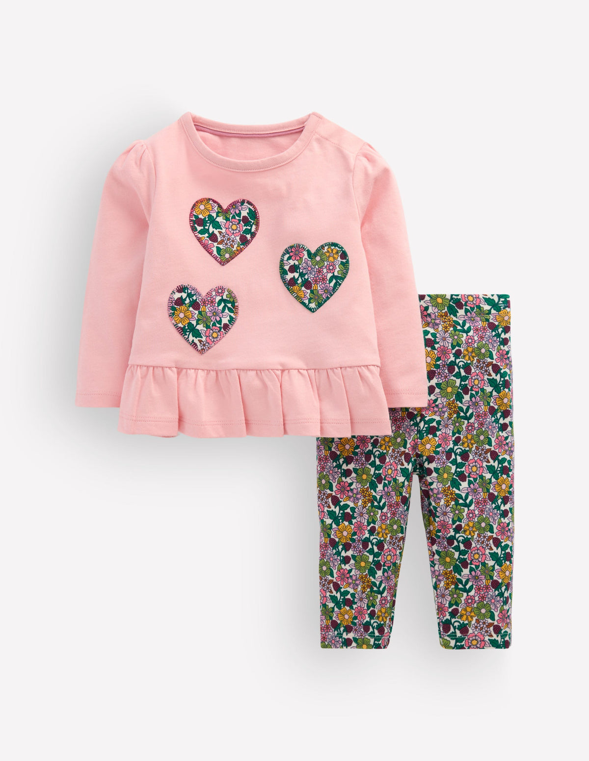 Appliqué Jersey Play Set-Heart Multi Floral - Image 1