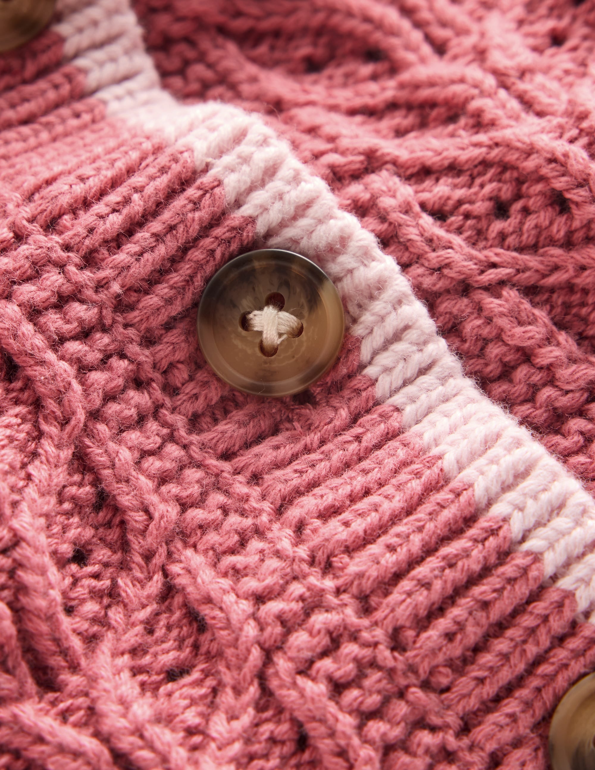 Pretty Cotton Knitted Jacket-Dusty Rose - Image 3