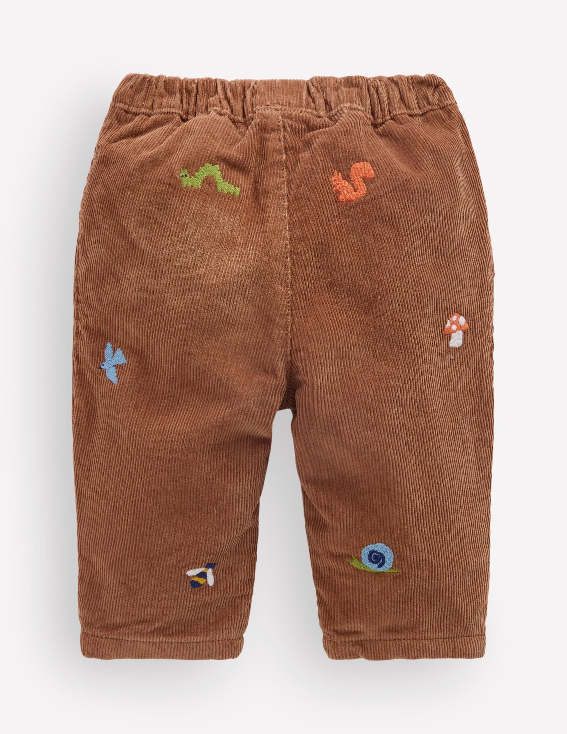 Cotton Cord Pants-Embroidered Taupe-3