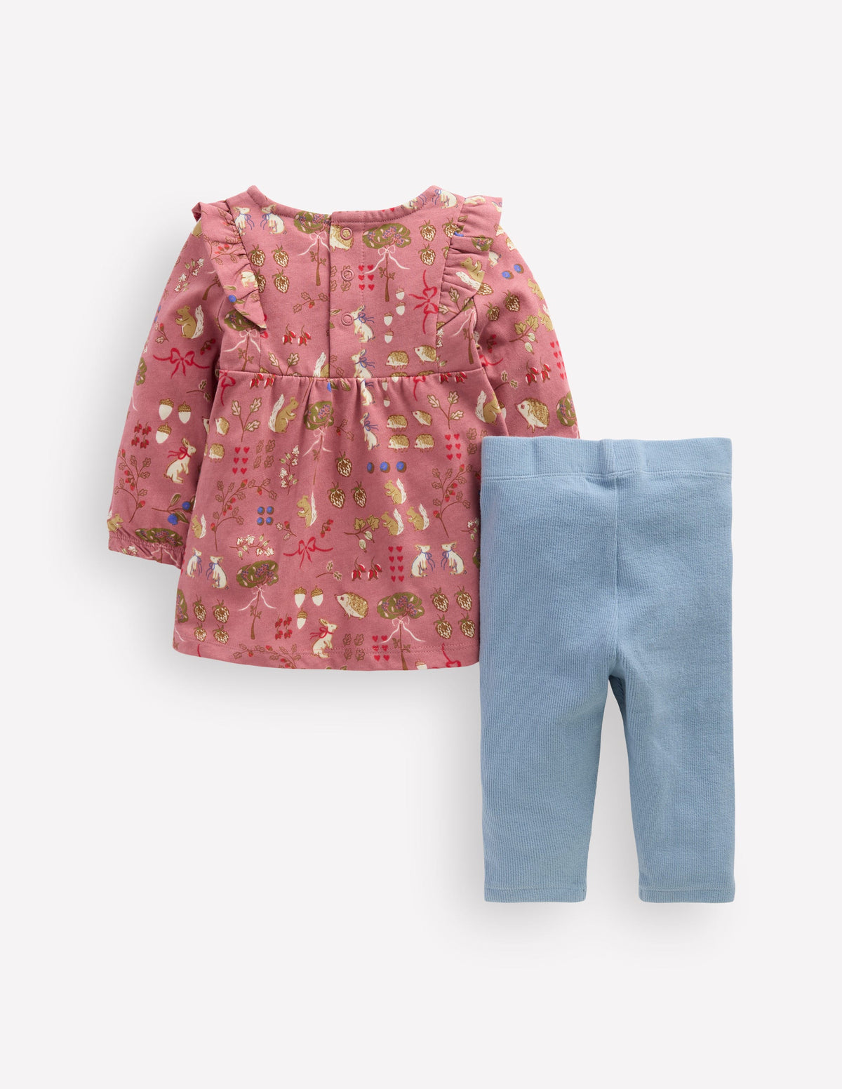 Jersey Tunic Set-Vintage Rose Woodland Friends-2