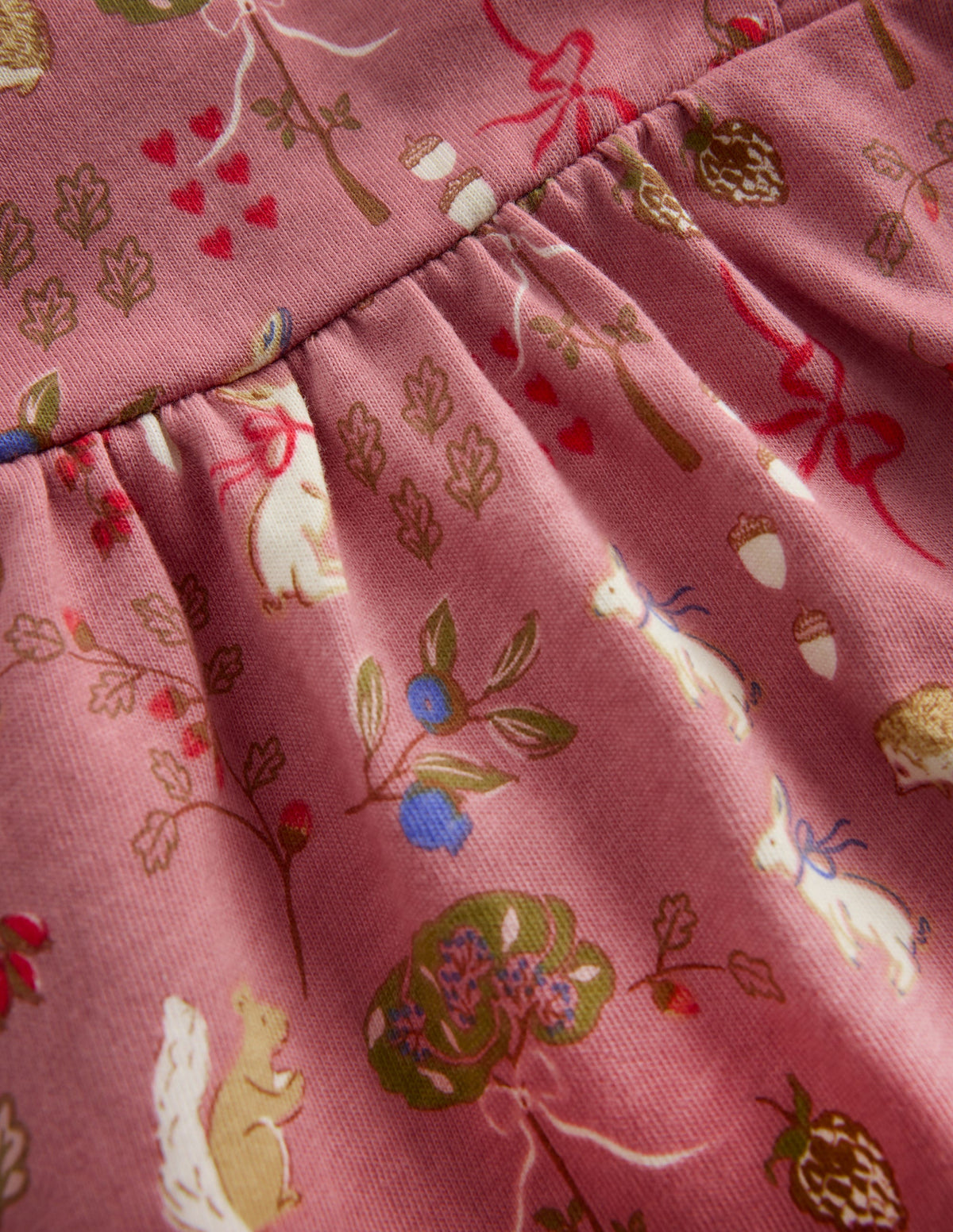 Jersey Tunic Set-Vintage Rose Woodland Friends - Image 3