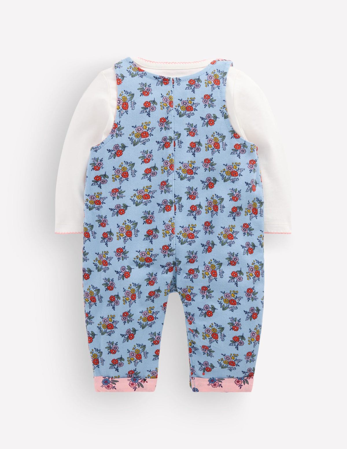 Woven Overalls Set-Blue Sprouting Garden-2