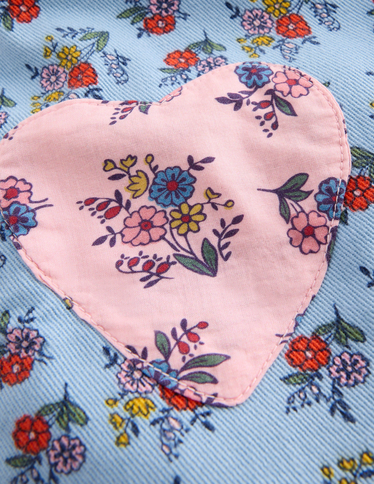Woven Overalls Set-Blue Sprouting Garden-3