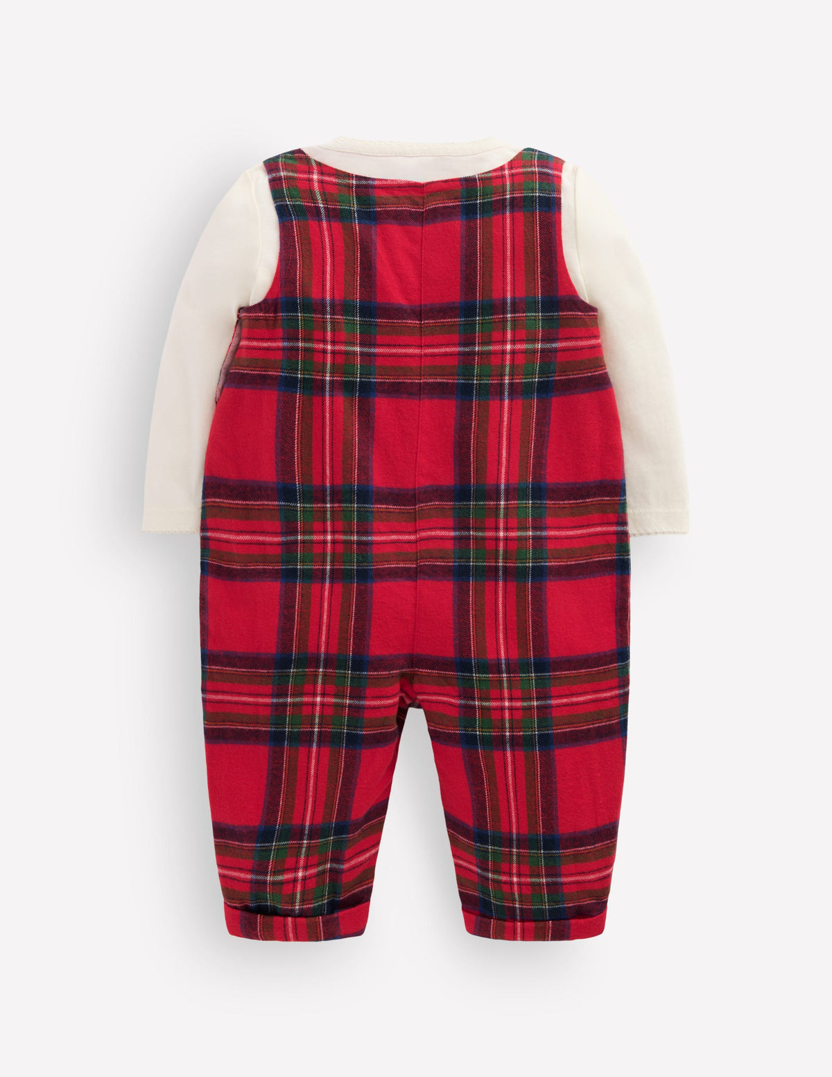 Woven Overalls Set-Red Check - Image 3