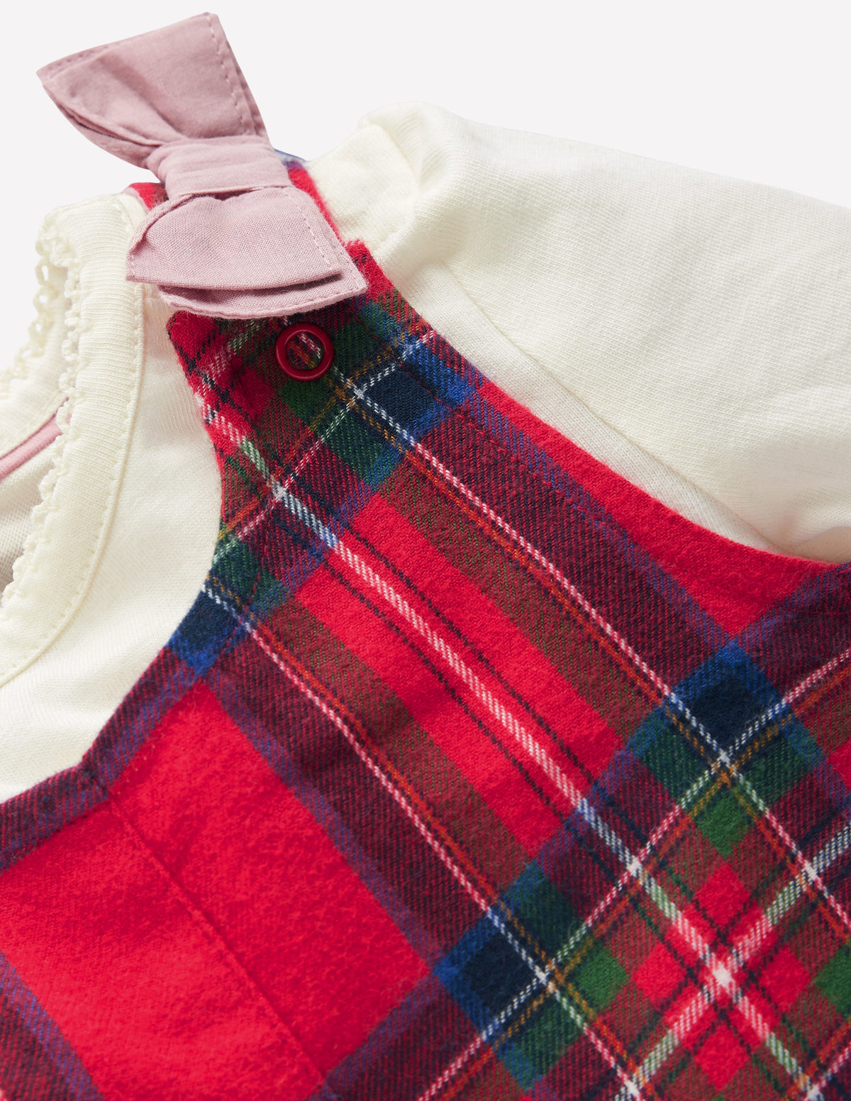 Woven Overalls Set-Red Check-2