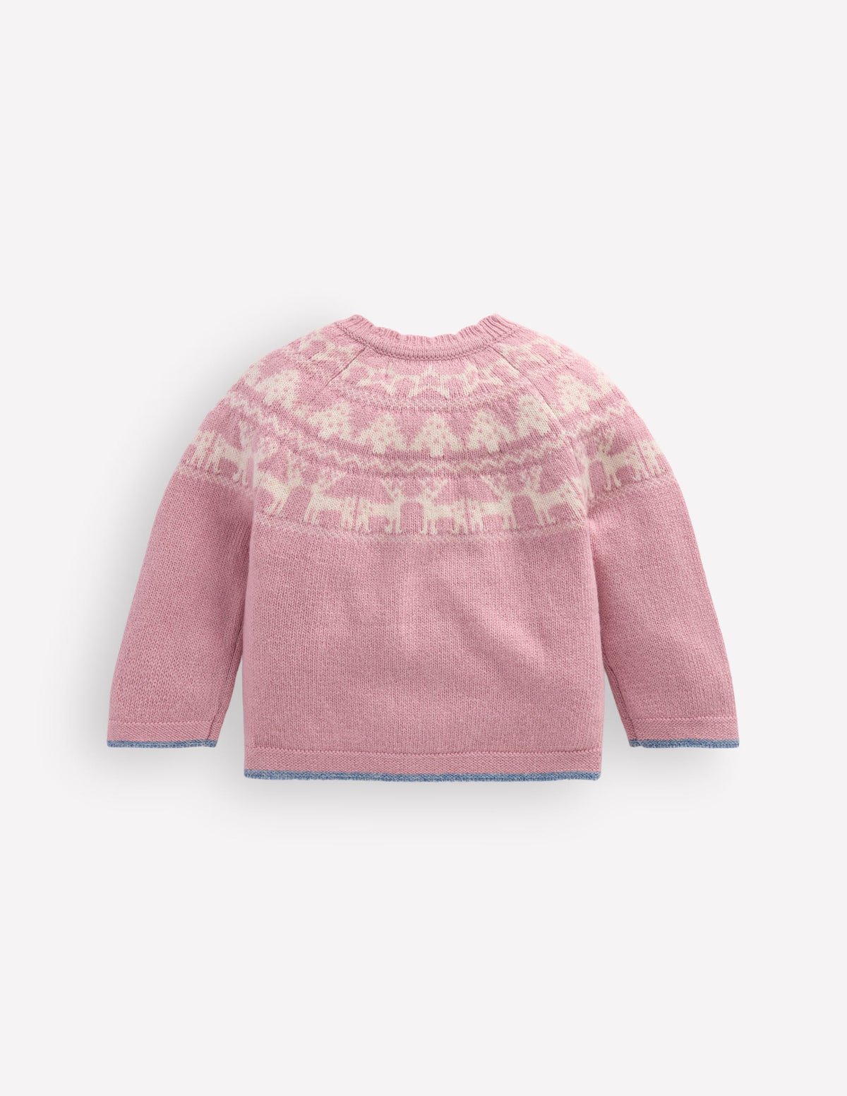 Fair Isle Cardigan-Vintage Pink Marl Festive-2