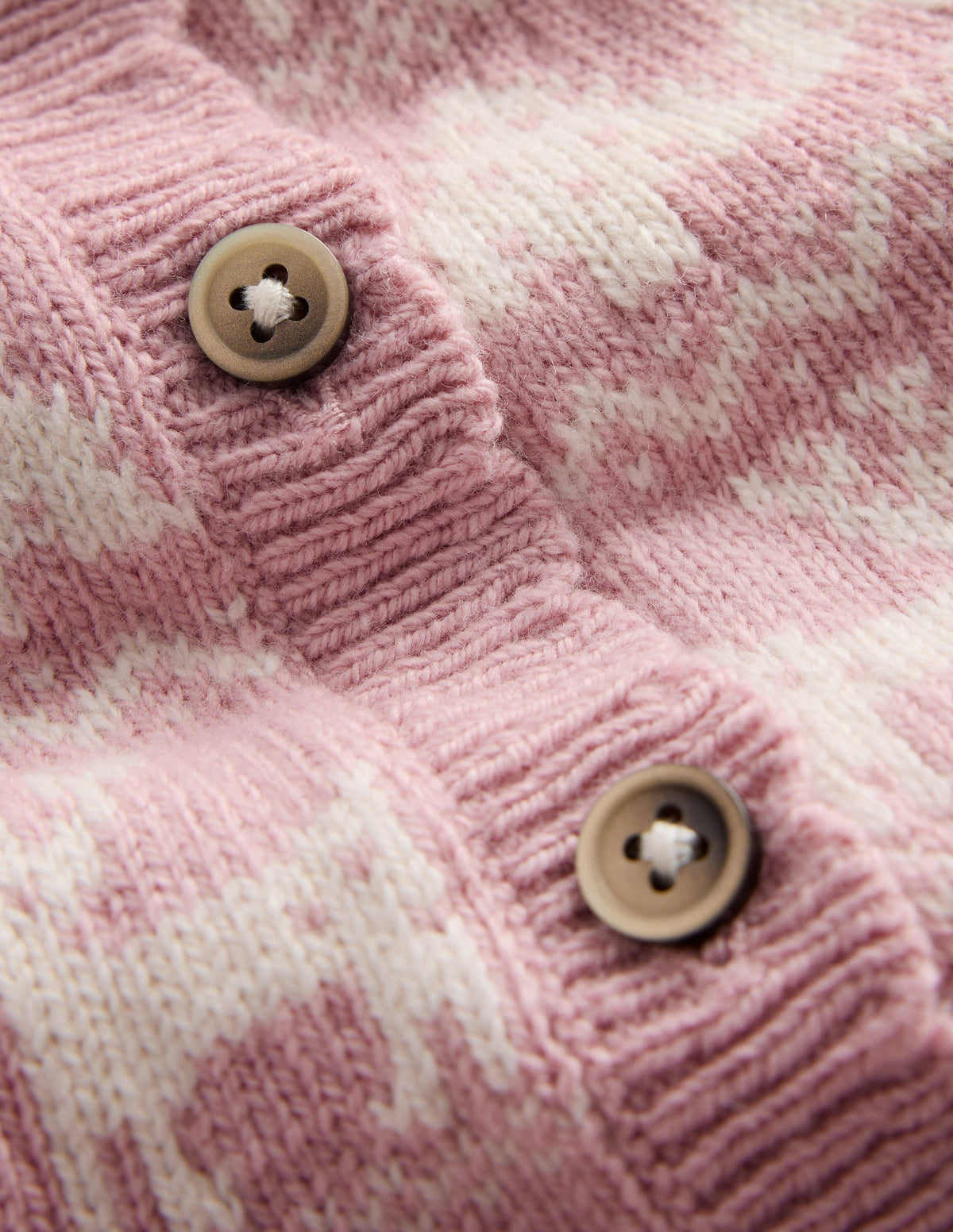 Fair Isle Cardigan-Vintage Pink Marl Festive-3